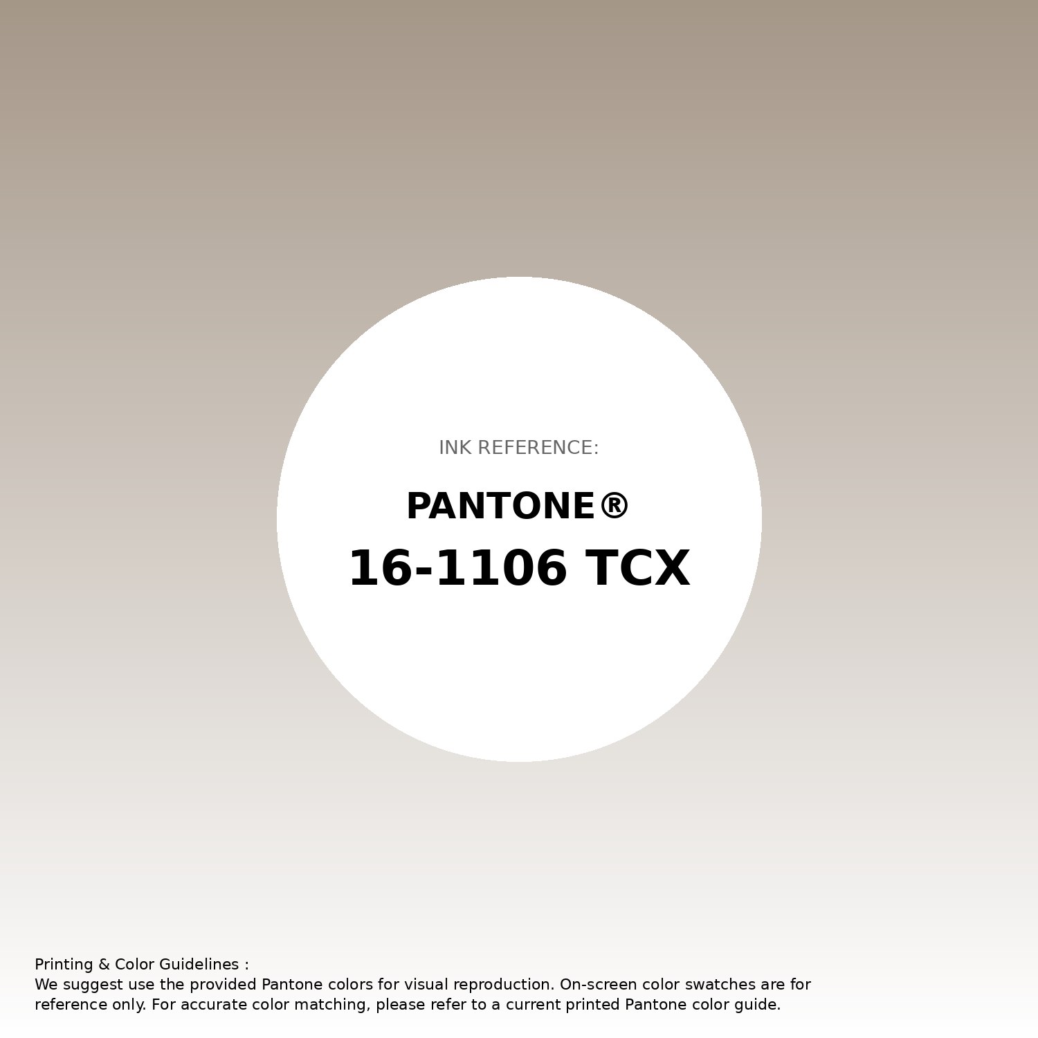 Stunning gradient artwork featuring Pantone 16-1106 Tcx Tuffet Color | Hex color Code #a59788. Beautiful color transitions perfect for modern designs and backgrounds. #gradient #colorart #design #a59788