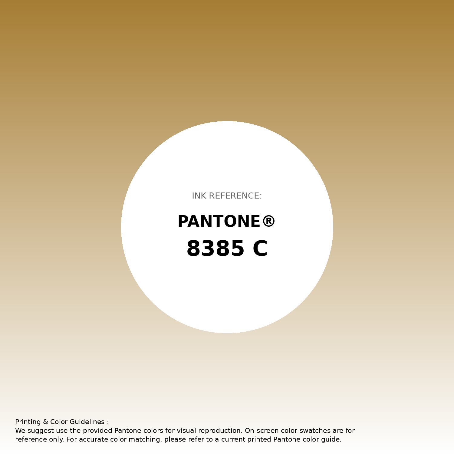 Stunning gradient artwork featuring Pantone 8385 C Color | Hex color Code #a67d34. Beautiful color transitions perfect for modern designs and backgrounds. #gradient #colorart #design #a67d34