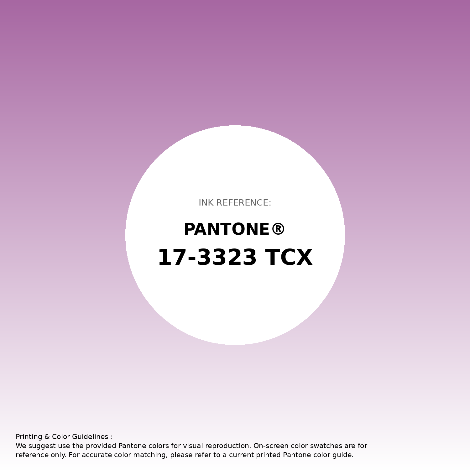 Stunning gradient artwork featuring Pantone 17-3323 Tcx Iris Orchid Color | Hex color Code #a767a2. Beautiful color transitions perfect for modern designs and backgrounds. #gradient #colorart #design #a767a2