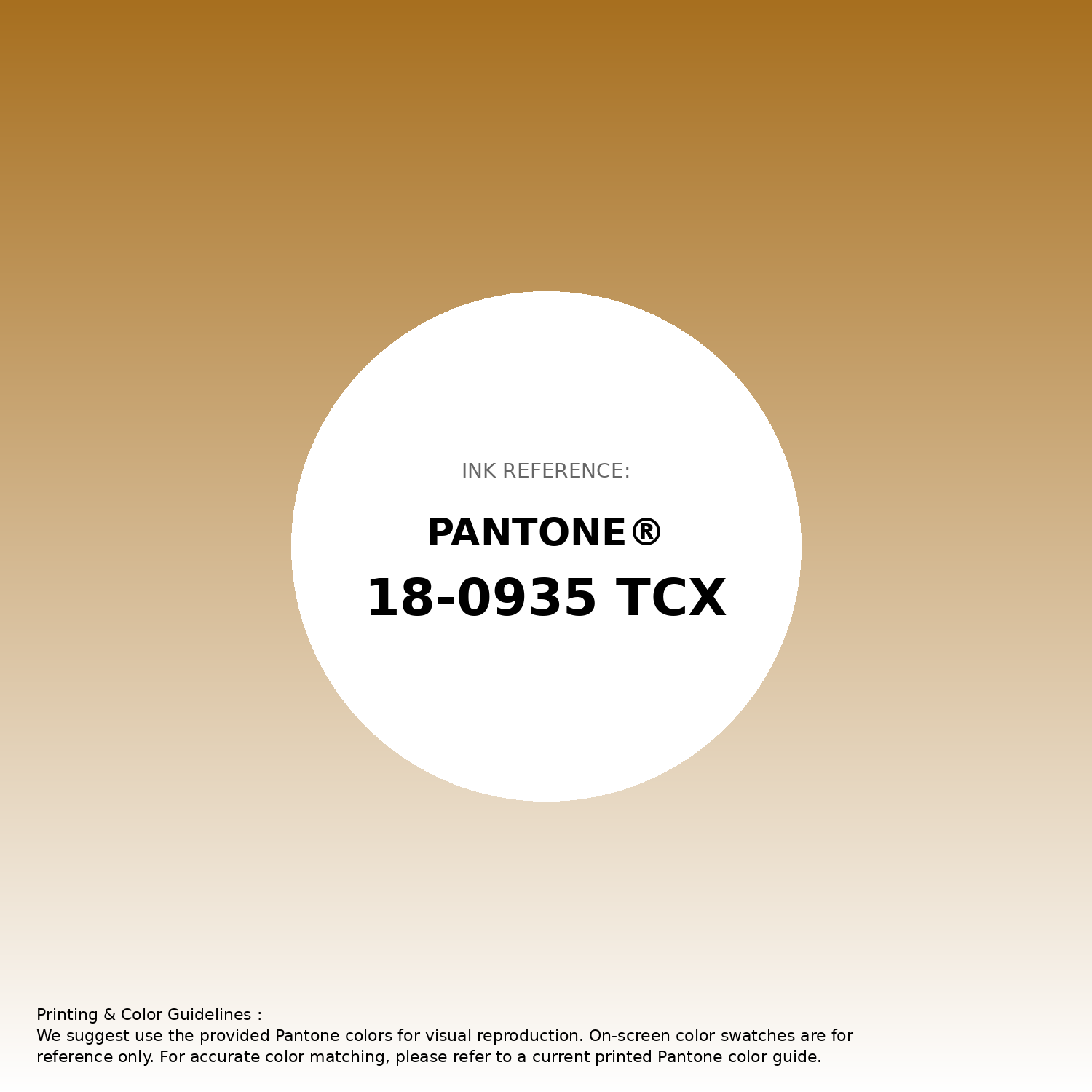 Stunning gradient artwork featuring Pantone 18-0935 Tcx Buckthorn Brown Color | Hex color Code #a76f1f. Beautiful color transitions perfect for modern designs and backgrounds. #gradient #colorart #design #a76f1f