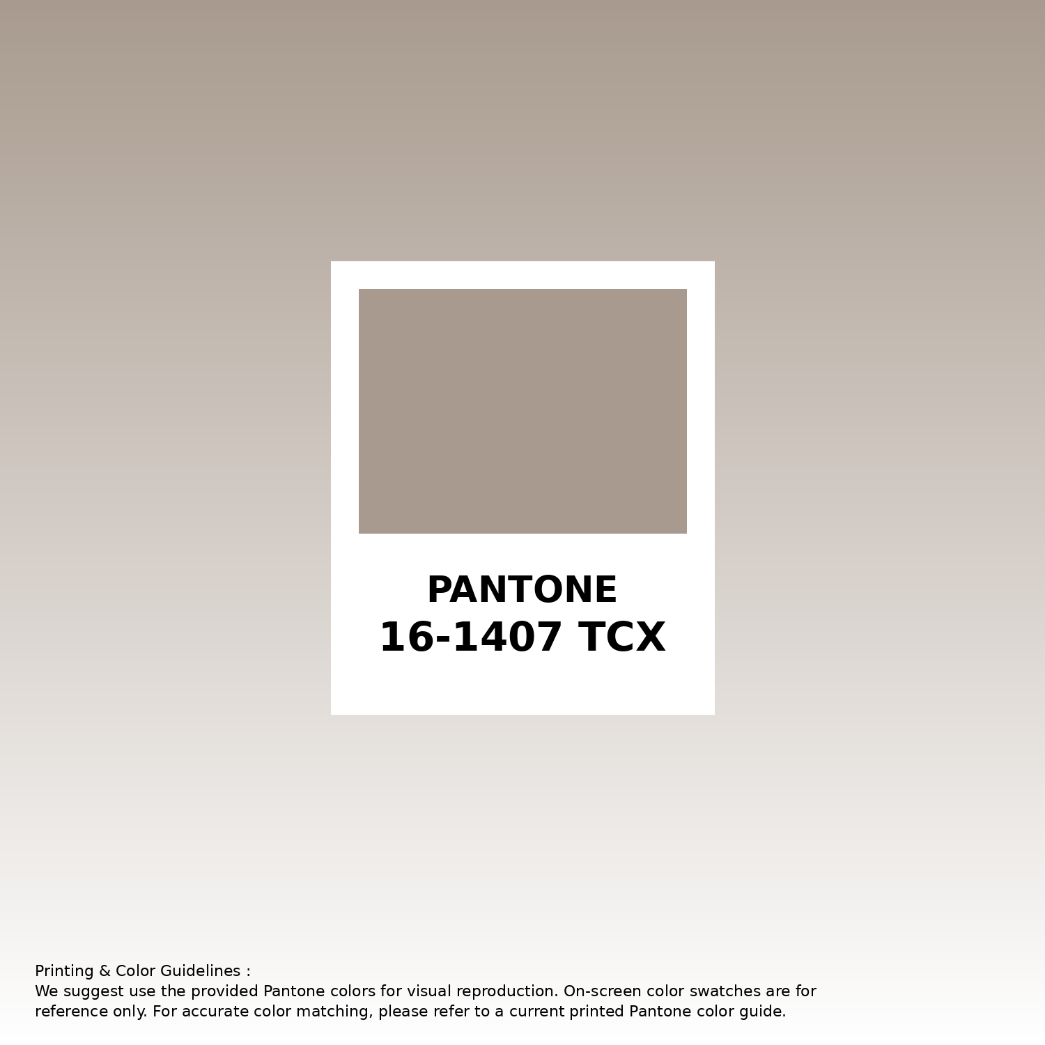 たんたんめん Pantone SMART Color Swatch Card 16-1407 TCX Cobblestone
