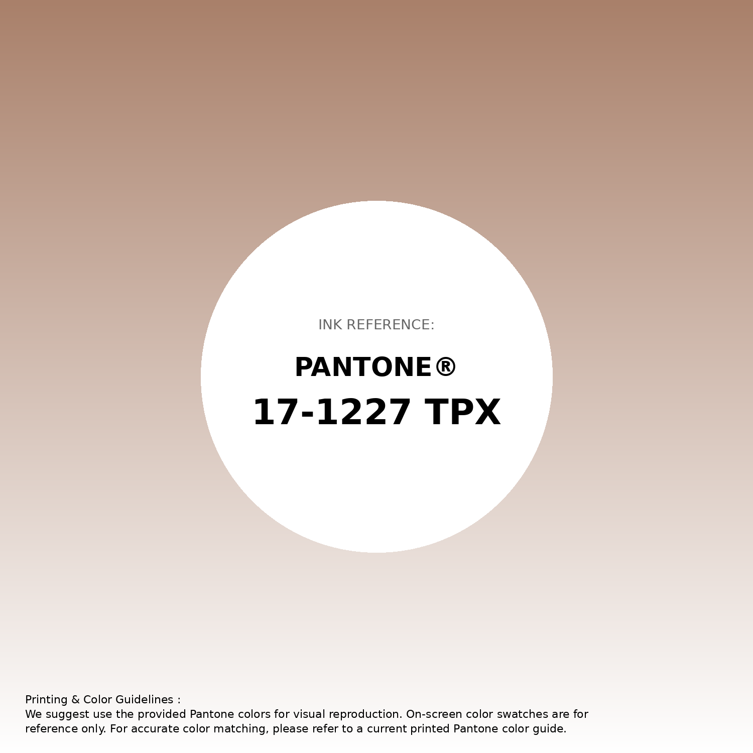 Stunning gradient artwork featuring Pantone 17-1227 Tpx Café Au Lait Color | Hex color Code #a9806a. Beautiful color transitions perfect for modern designs and backgrounds. #gradient #colorart #design #a9806a