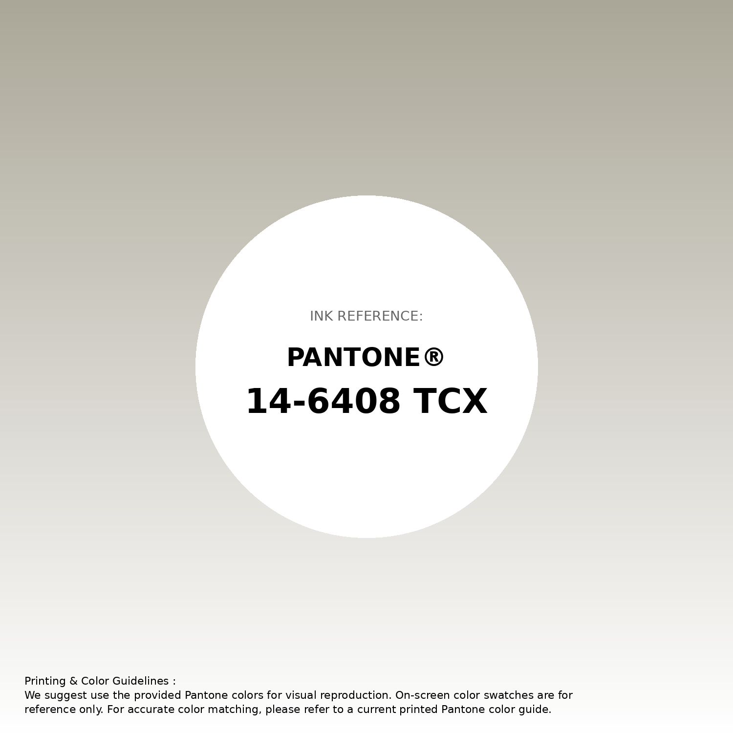 Stunning gradient artwork featuring Pantone 14-6408 Tcx Abbey Stone Color | Hex color Code #aba798. Beautiful color transitions perfect for modern designs and backgrounds. #gradient #colorart #design #aba798