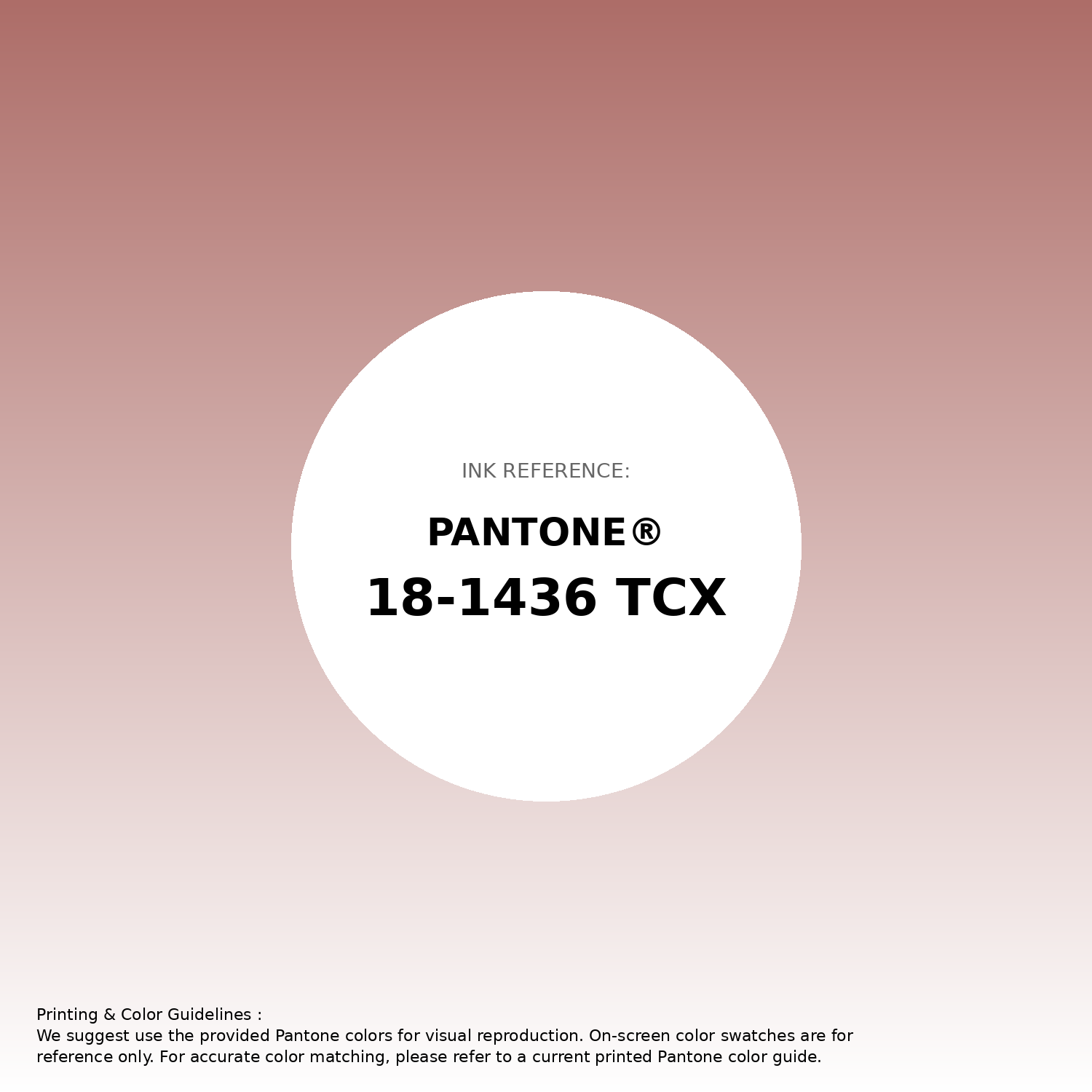 Stunning gradient artwork featuring Pantone 18-1436 Tcx Light Mahogany Color | Hex color Code #ad6d68. Beautiful color transitions perfect for modern designs and backgrounds. #gradient #colorart #design #ad6d68
