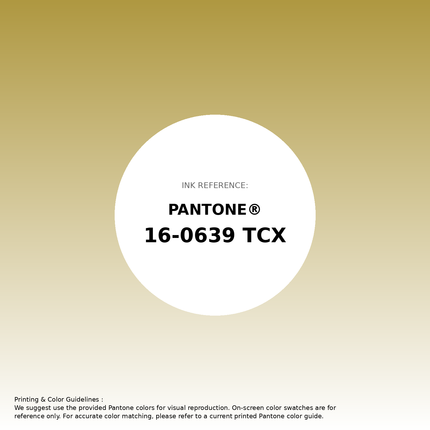 Stunning gradient artwork featuring Pantone 16-0639 Tcx Golden Olive Color | Hex color Code #af9841. Beautiful color transitions perfect for modern designs and backgrounds. #gradient #colorart #design #af9841