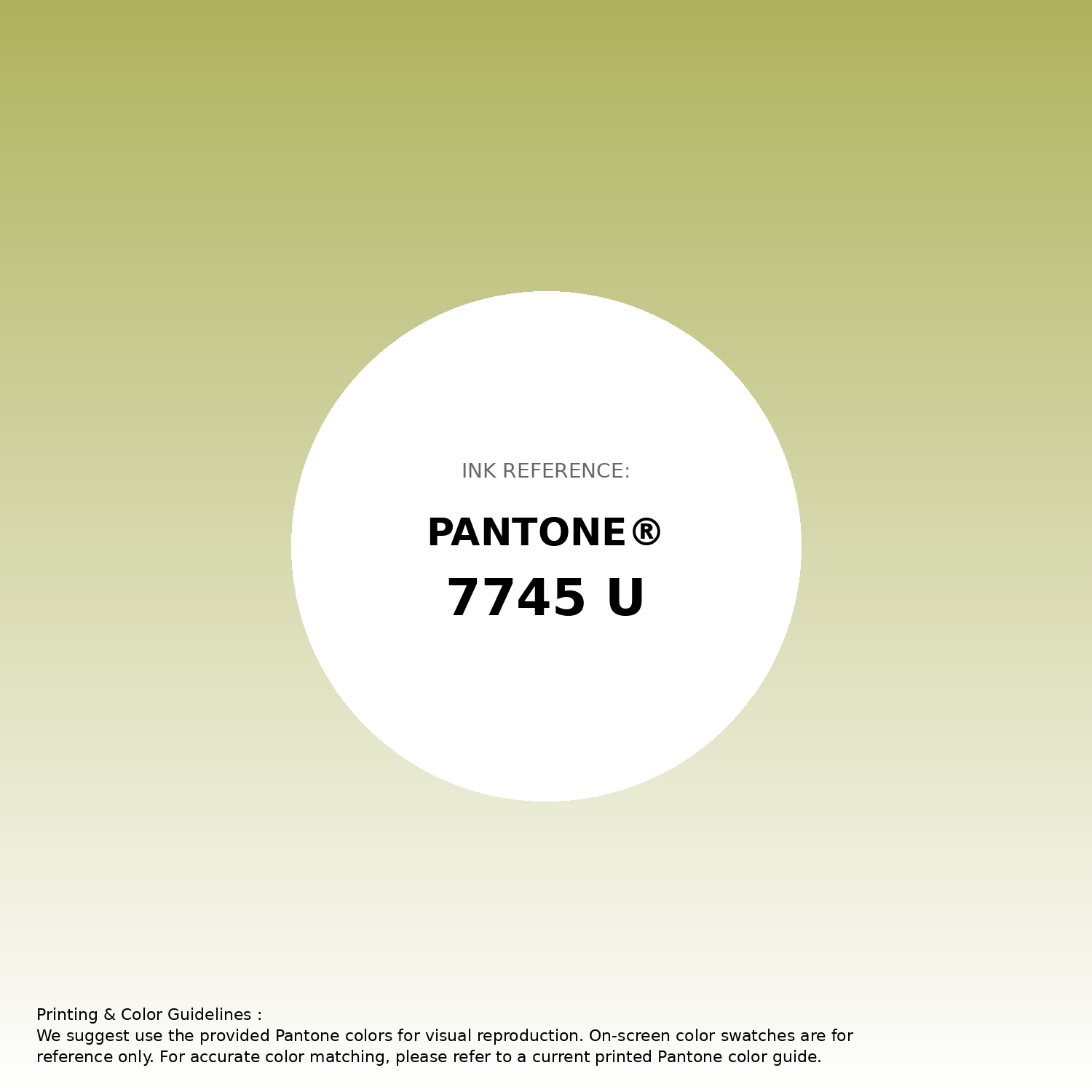Stunning gradient artwork featuring Pantone 7745 U Color | Hex color Code #afb35d. Beautiful color transitions perfect for modern designs and backgrounds. #gradient #colorart #design #afb35d