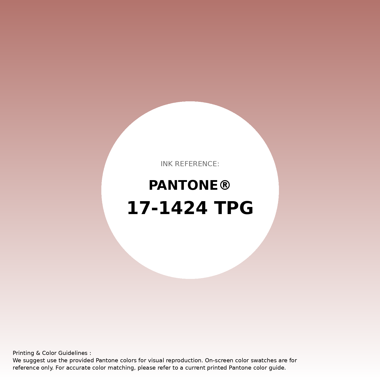 Stunning gradient artwork featuring Pantone 17-1424 Tpg Brick Dust Color | Hex color Code #b3746d. Beautiful color transitions perfect for modern designs and backgrounds. #gradient #colorart #design #b3746d