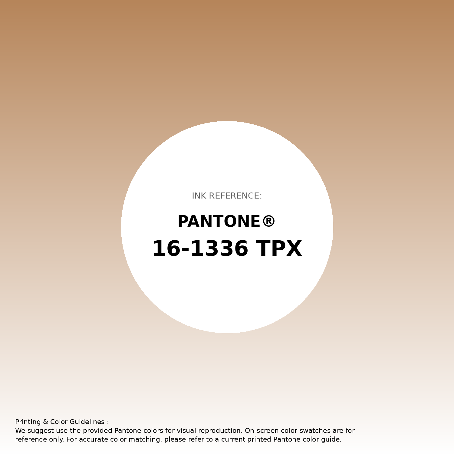 Stunning gradient artwork featuring Pantone 16-1336 Tpx Biscuit Color | Hex color Code #b6855a. Beautiful color transitions perfect for modern designs and backgrounds. #gradient #colorart #design #b6855a