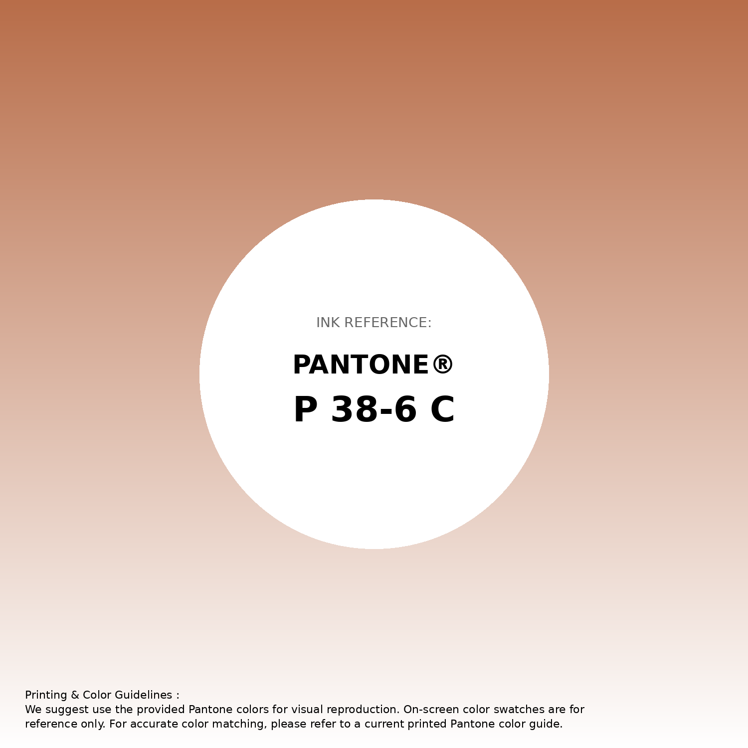 Stunning gradient artwork featuring Pantone P 38-6 C Color | Hex color Code #b86d49. Beautiful color transitions perfect for modern designs and backgrounds. #gradient #colorart #design #b86d49