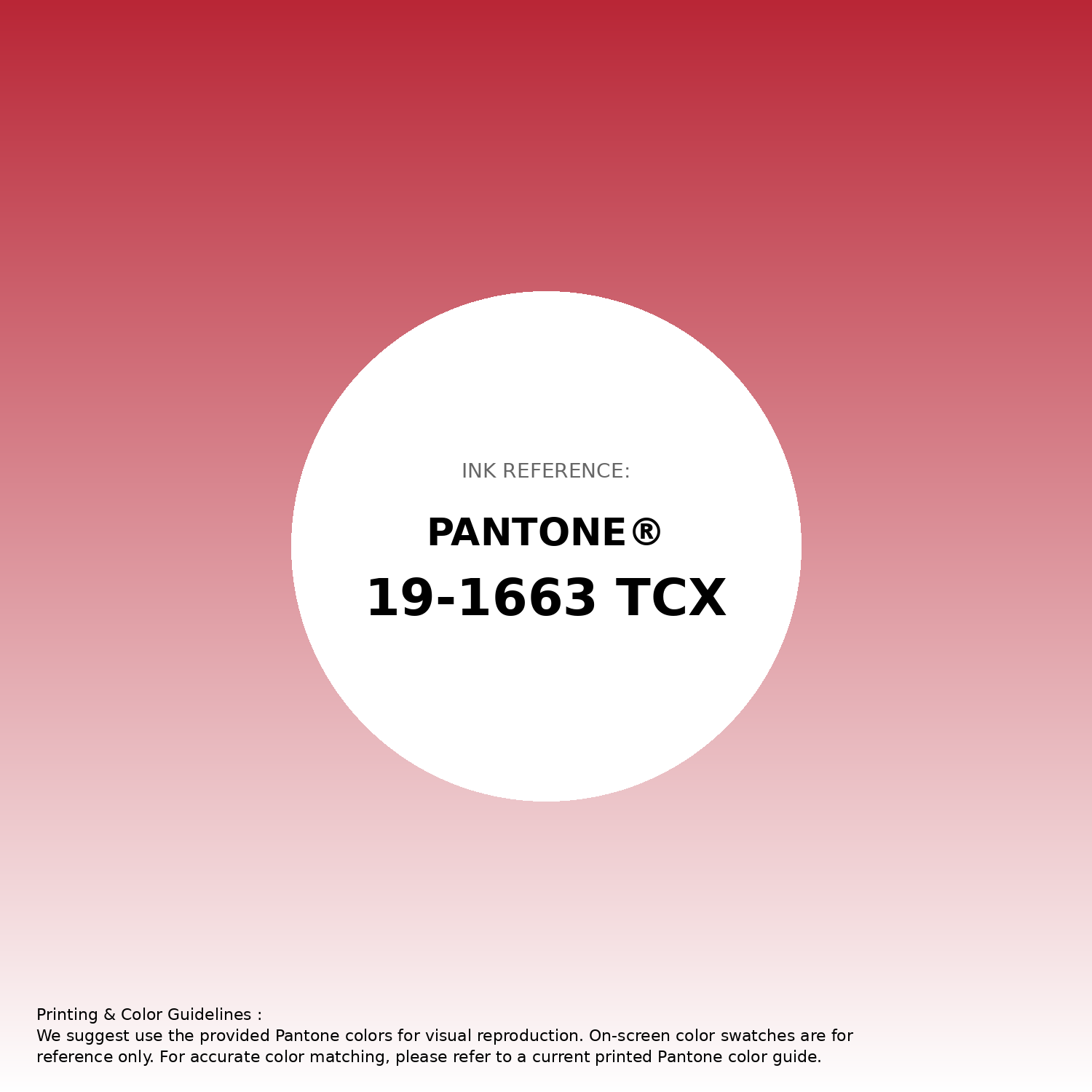 Hex Color #b92636 | Printing Match PANTONE 19-1663 TCX | Color