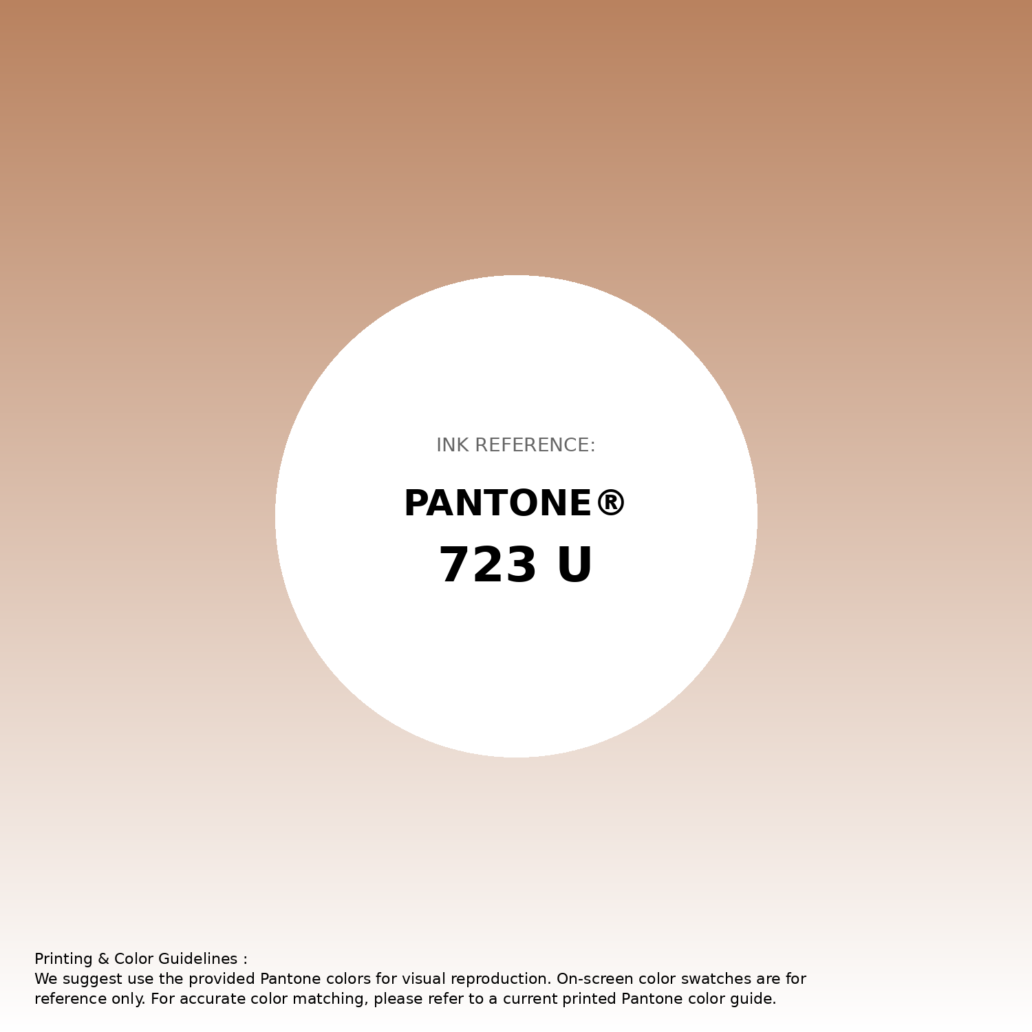 Stunning gradient artwork featuring Pantone 723 U Color | Hex color Code #b9825f. Beautiful color transitions perfect for modern designs and backgrounds. #gradient #colorart #design #b9825f