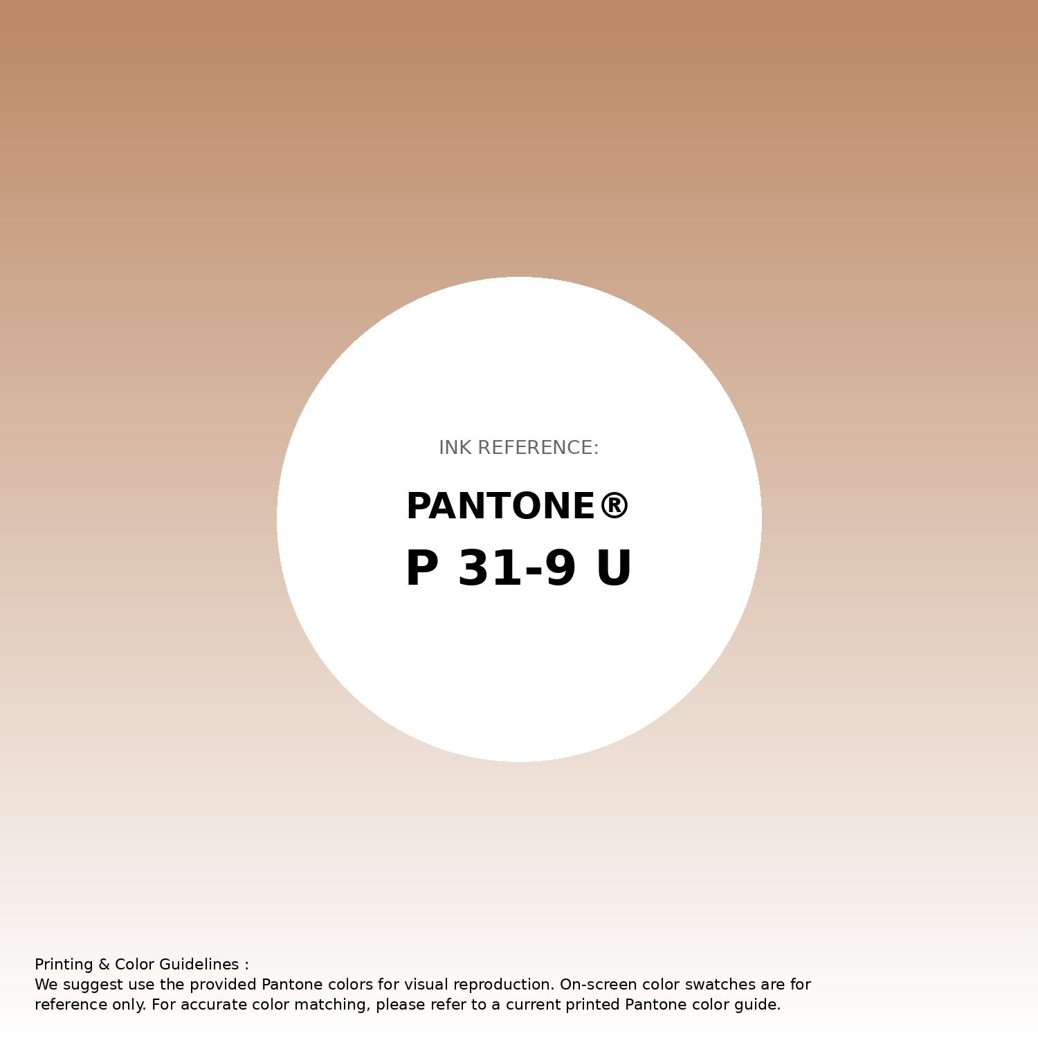 Stunning gradient artwork featuring Pantone P 31-9 U Color | Hex color Code #bb8864. Beautiful color transitions perfect for modern designs and backgrounds. #gradient #colorart #design #bb8864