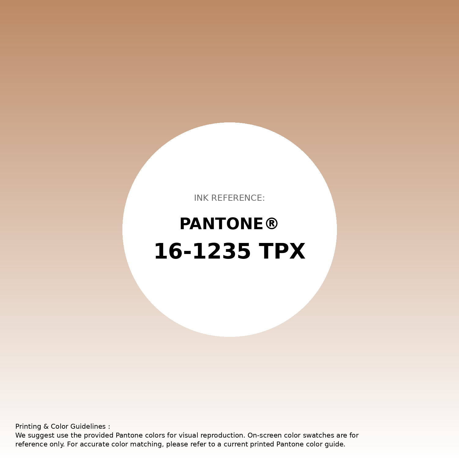 Stunning gradient artwork featuring Pantone 16-1235 Tpx Sandstorm Color | Hex color Code #bc8a65. Beautiful color transitions perfect for modern designs and backgrounds. #gradient #colorart #design #bc8a65