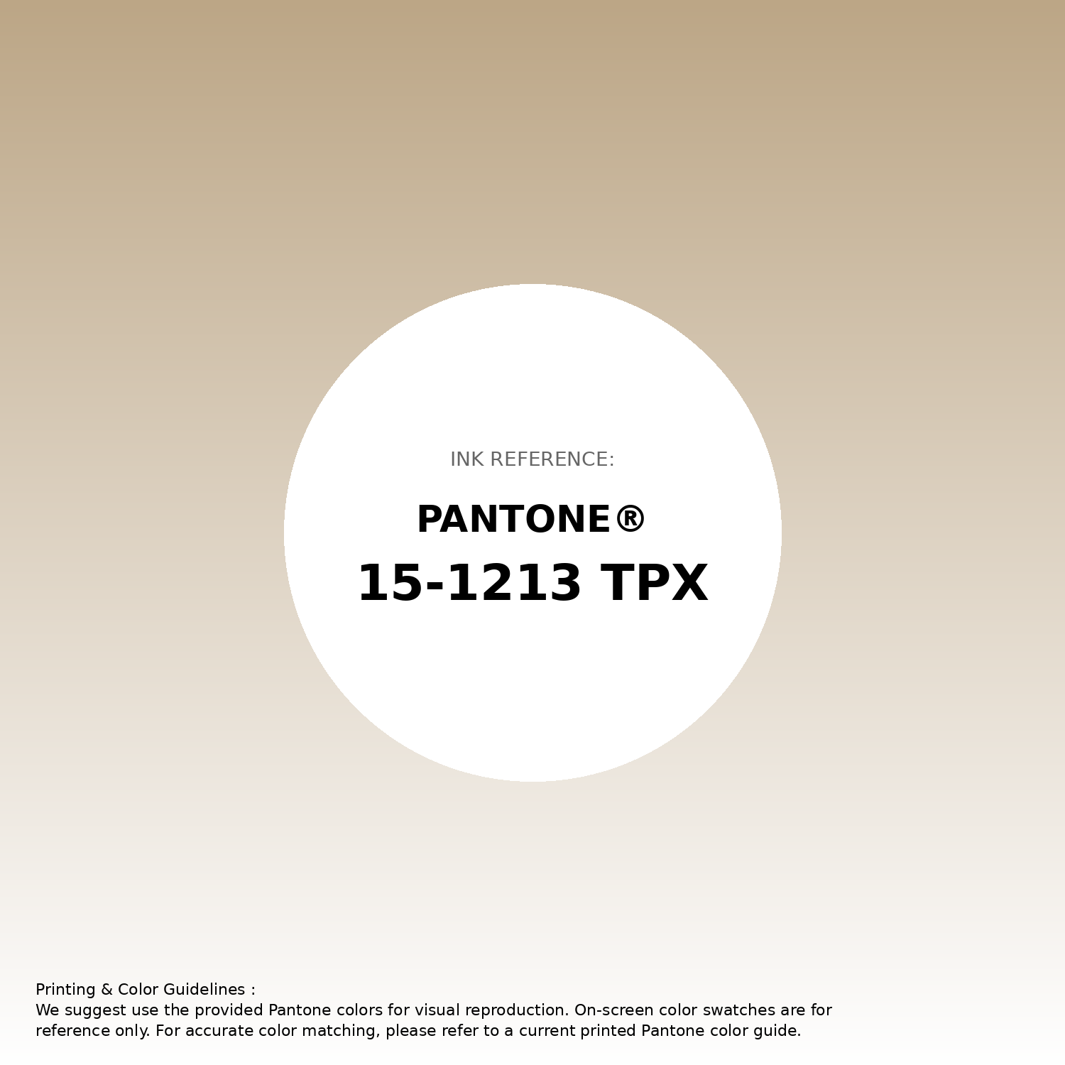 Stunning gradient artwork featuring Pantone 15-1213 Tpx Candied Ginger Color | Hex color Code #bca686. Beautiful color transitions perfect for modern designs and backgrounds. #gradient #colorart #design #bca686