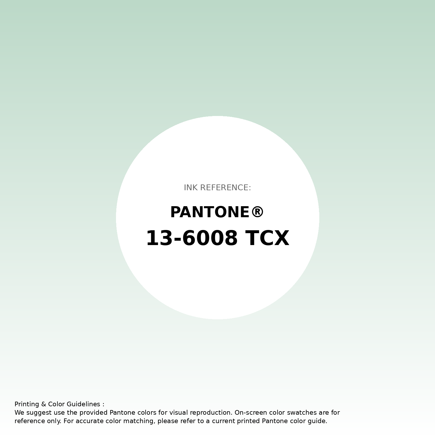 Stunning gradient artwork featuring Pantone 13-6008 Tcx Misty Jade Color | Hex color Code #bcd9c8. Beautiful color transitions perfect for modern designs and backgrounds. #gradient #colorart #design #bcd9c8