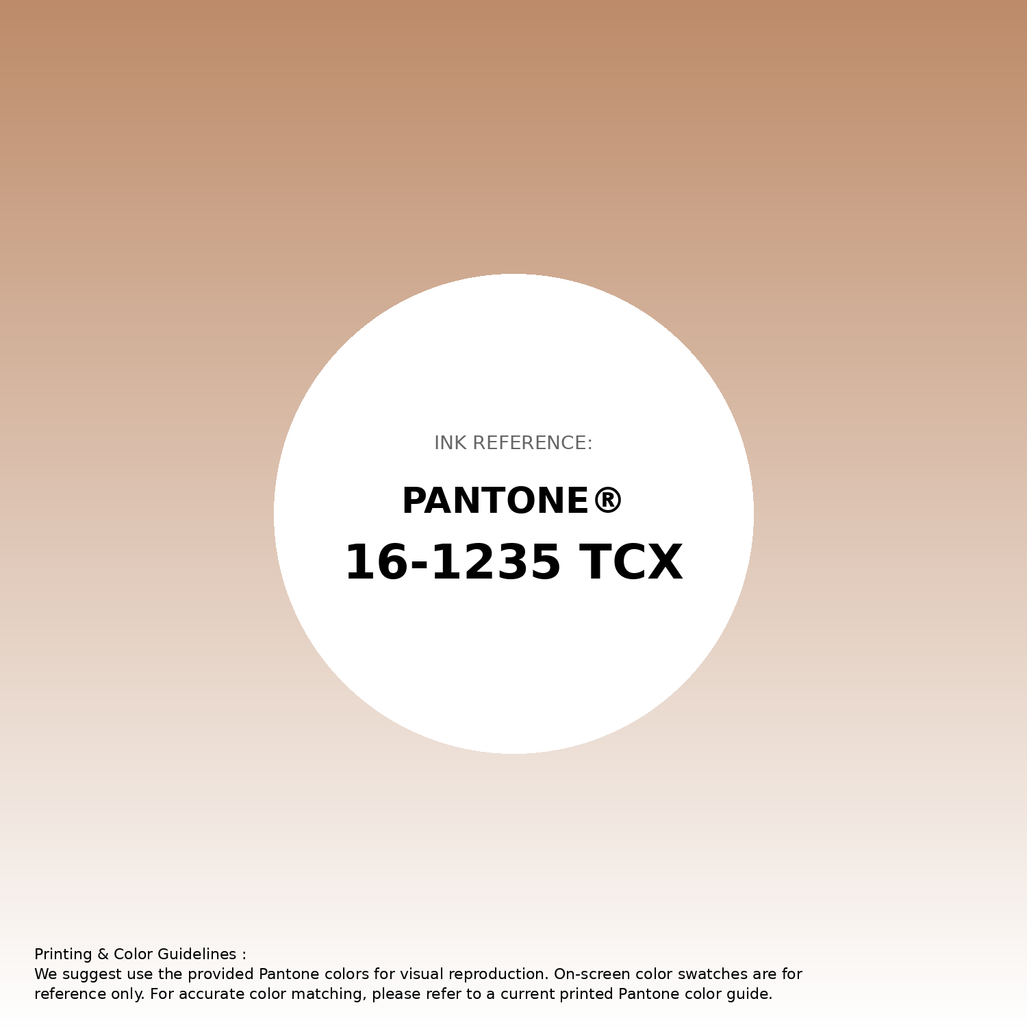Stunning gradient artwork featuring Pantone 16-1235 Tcx Sandstorm Color | Hex color Code #bd8b69. Beautiful color transitions perfect for modern designs and backgrounds. #gradient #colorart #design #bd8b69