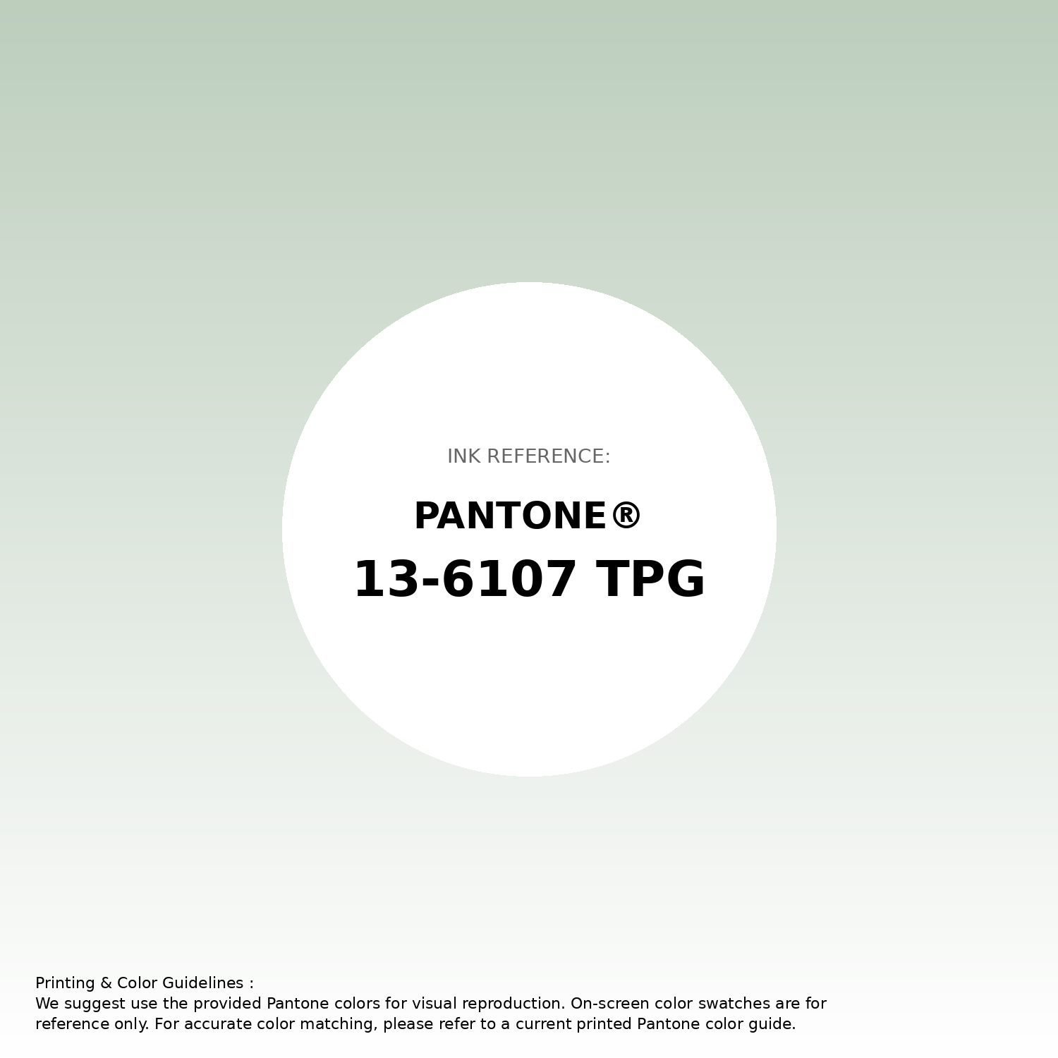 Stunning gradient artwork featuring Pantone 13-6107 Tpg Green Lily Color | Hex color Code #bdcebd. Beautiful color transitions perfect for modern designs and backgrounds. #gradient #colorart #design #bdcebd