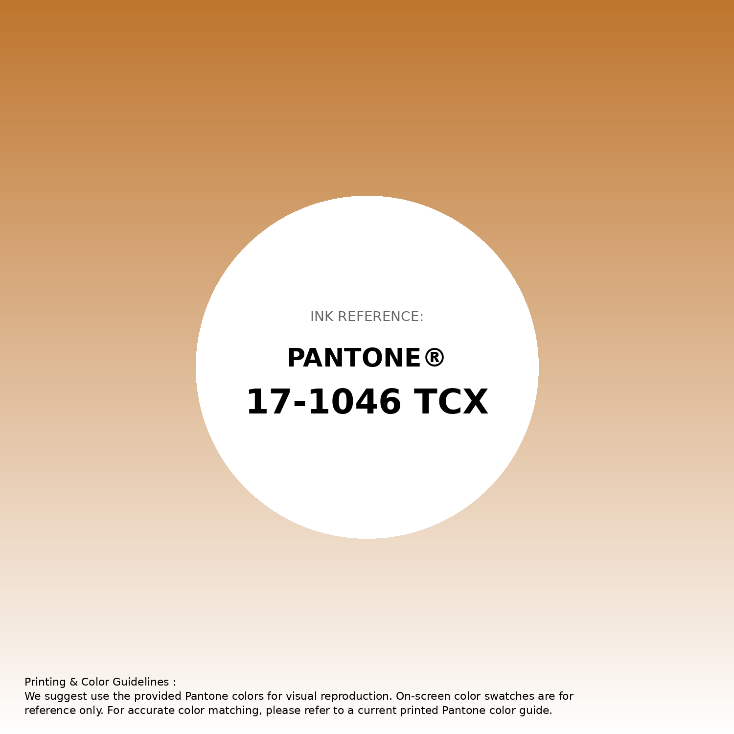 Stunning gradient artwork featuring Pantone 17-1046 Tcx Golden Oak Color | Hex color Code #be752d. Beautiful color transitions perfect for modern designs and backgrounds. #gradient #colorart #design #be752d