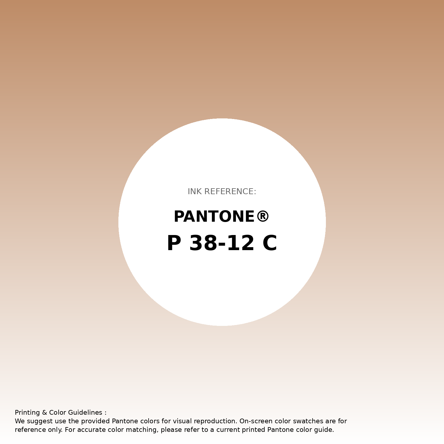 Stunning gradient artwork featuring Pantone P 38-12 C Color | Hex color Code #be8c67. Beautiful color transitions perfect for modern designs and backgrounds. #gradient #colorart #design #be8c67