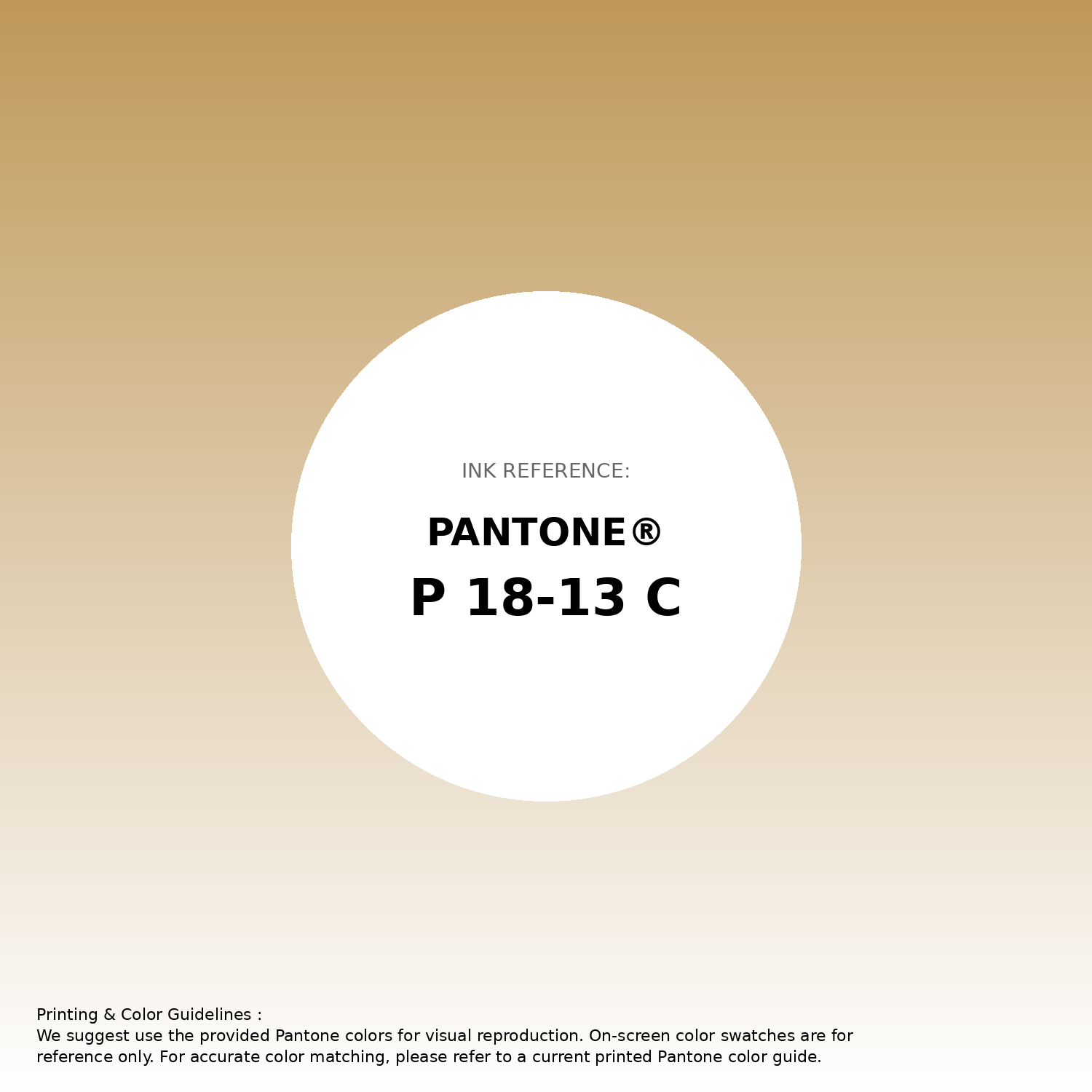 Stunning gradient artwork featuring Pantone P 18-13 C Color | Hex color Code #bf9859. Beautiful color transitions perfect for modern designs and backgrounds. #gradient #colorart #design #bf9859