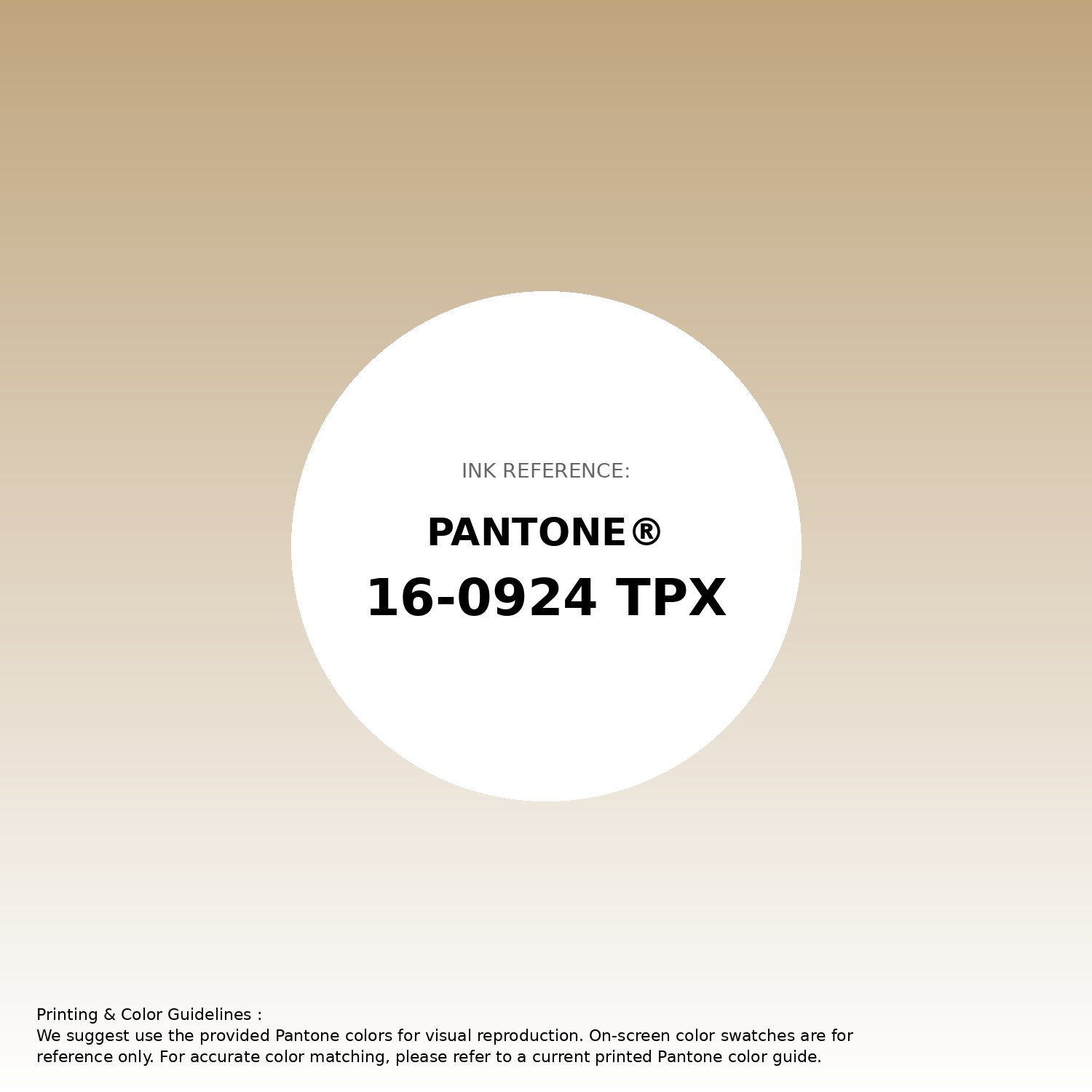 Stunning gradient artwork featuring Pantone 16-0924 Tpx Croissant Color | Hex color Code #bfa57e. Beautiful color transitions perfect for modern designs and backgrounds. #gradient #colorart #design #bfa57e