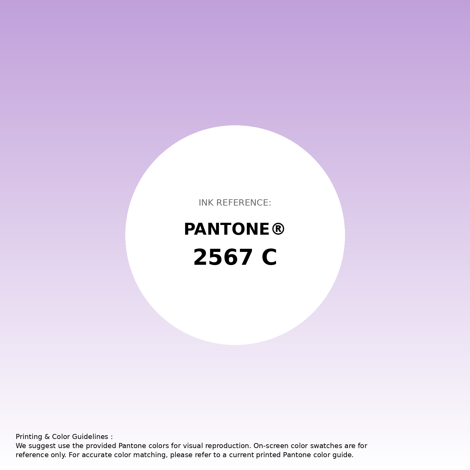 Stunning gradient artwork featuring Pantone 2567 C Color | Hex color Code #c1a0da. Beautiful color transitions perfect for modern designs and backgrounds. #gradient #colorart #design #c1a0da