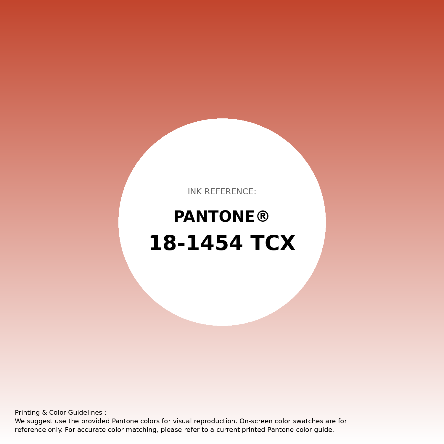 Stunning gradient artwork featuring Pantone 18-1454 Tcx Red Clay Color | Hex color Code #c2452d. Beautiful color transitions perfect for modern designs and backgrounds. #gradient #colorart #design #c2452d