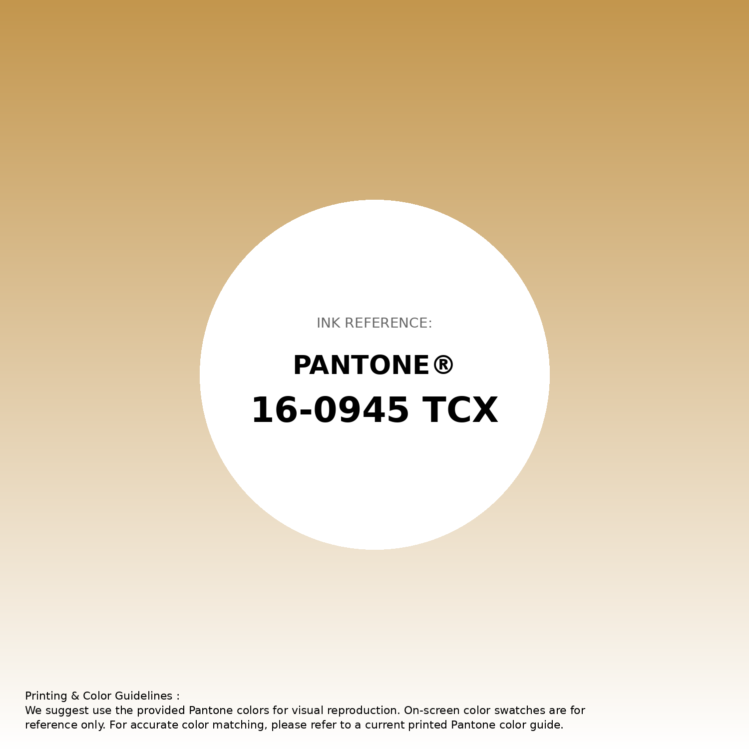 Hex Color #c3964d | Printing Match PANTONE 16-0945 TCX | Color