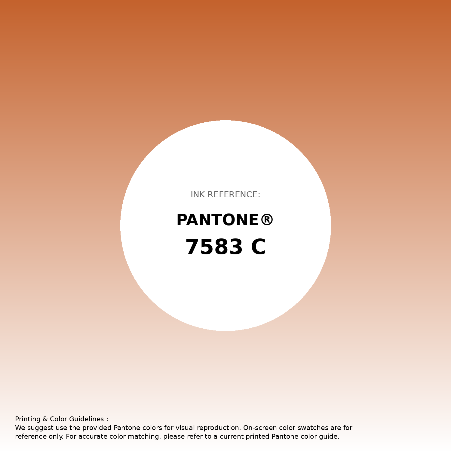 Stunning gradient artwork featuring Pantone 7583 C Color | Hex color Code #c4622d. Beautiful color transitions perfect for modern designs and backgrounds. #gradient #colorart #design #c4622d