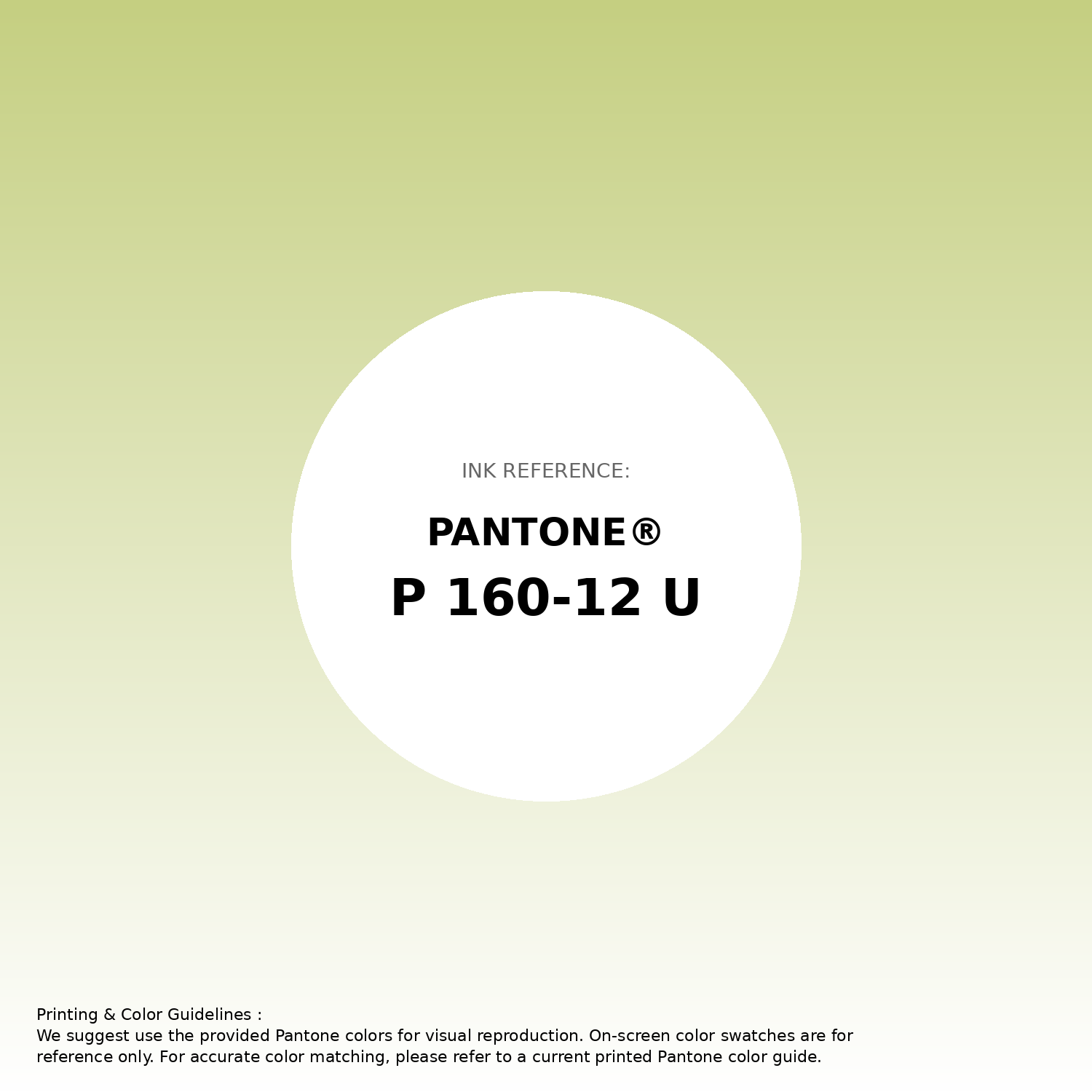 Stunning gradient artwork featuring Pantone P 160-12 U Color | Hex color Code #c5cf81. Beautiful color transitions perfect for modern designs and backgrounds. #gradient #colorart #design #c5cf81