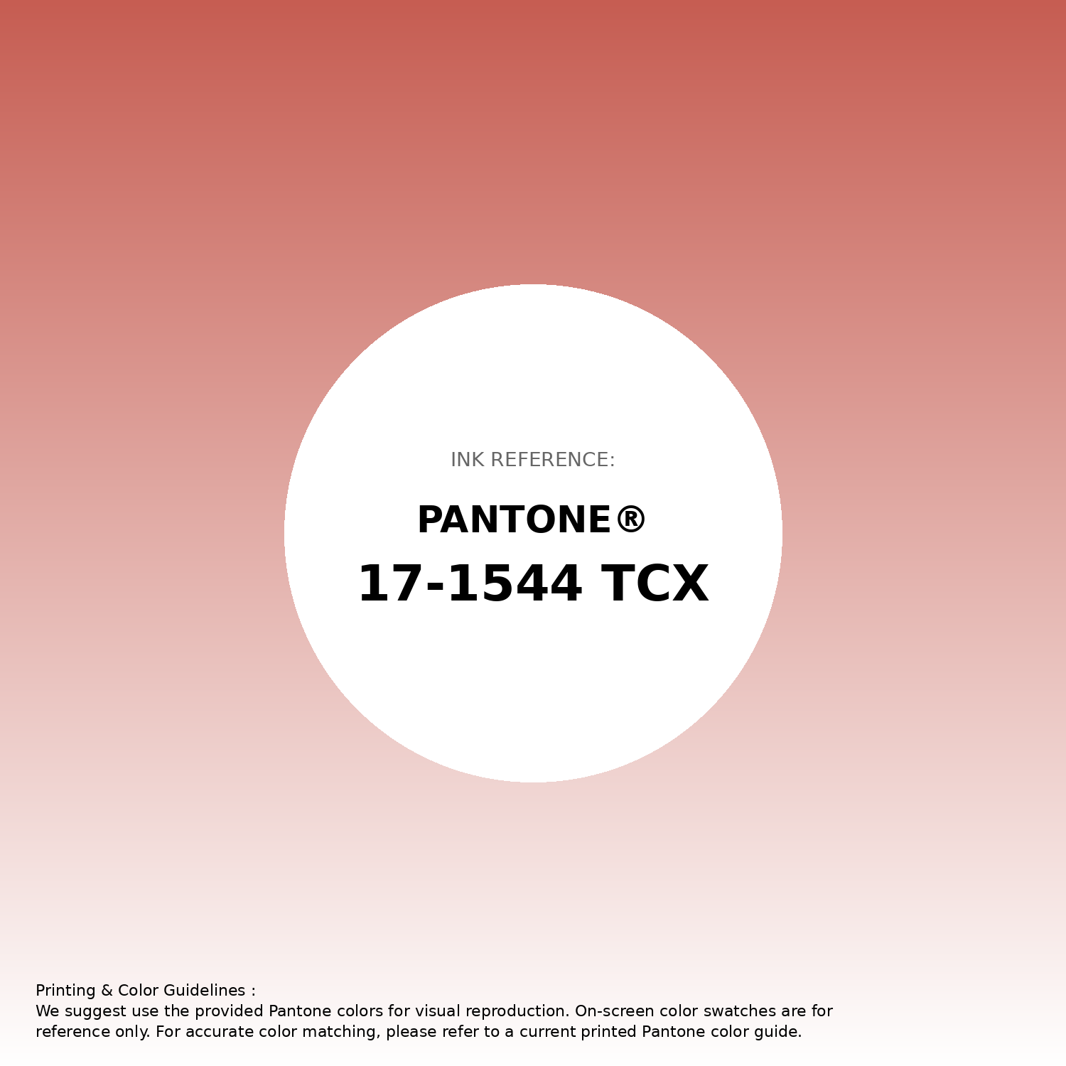 Hex Color #c65d52 | Printing Match PANTONE 17-1544 TCX | Color