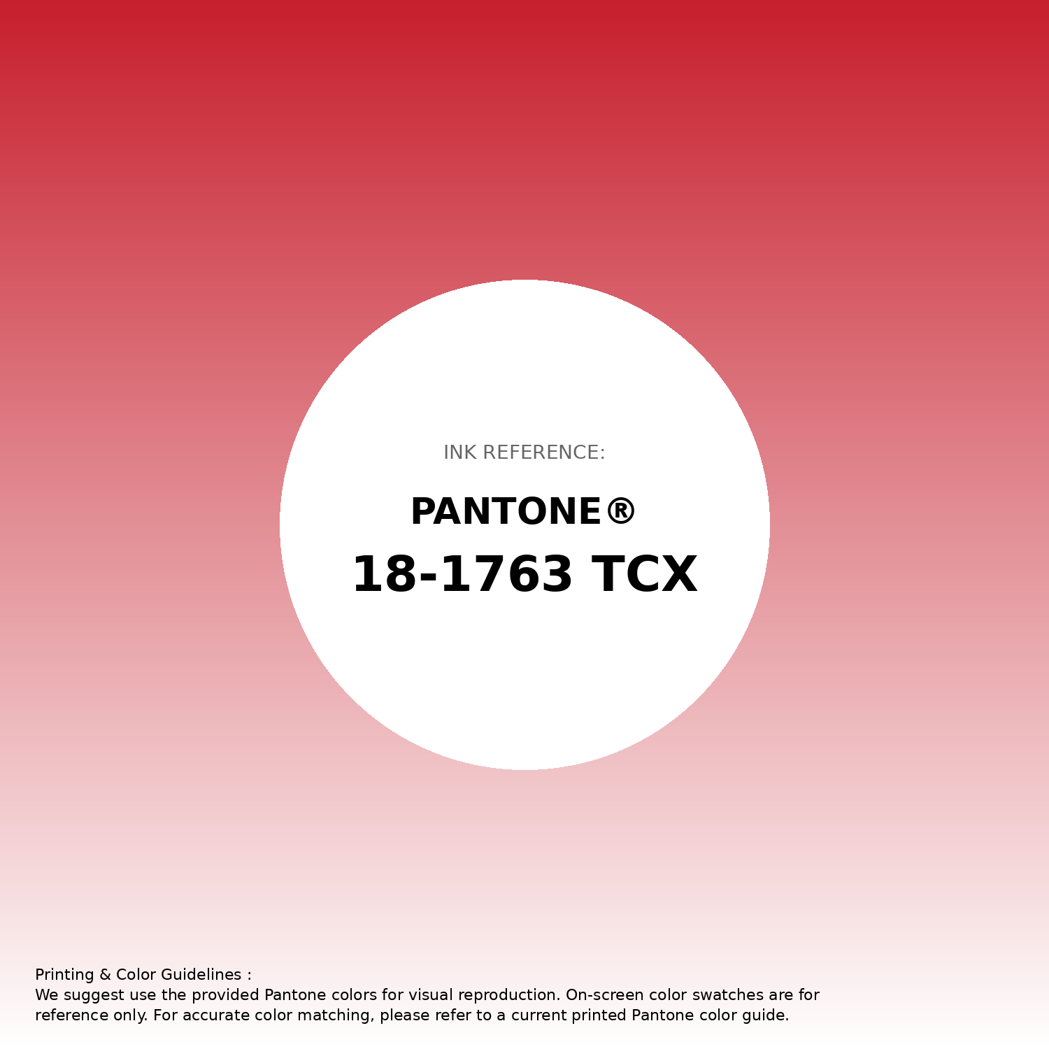 Hex Color #c71f2d | Printing Match PANTONE 18-1763 TCX | Color