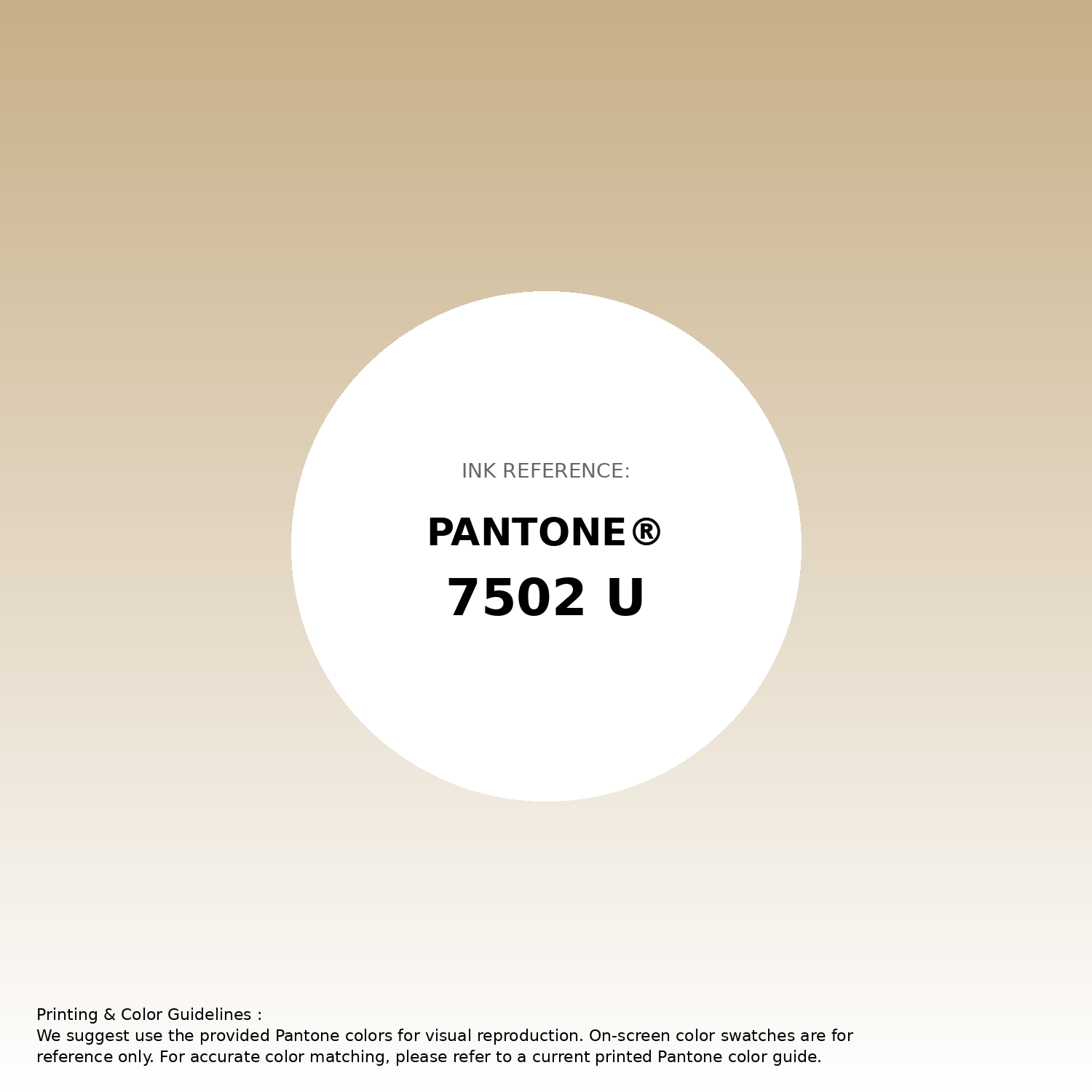 Stunning gradient artwork featuring Pantone 7502 U Color | Hex color Code #c7af87. Beautiful color transitions perfect for modern designs and backgrounds. #gradient #colorart #design #c7af87