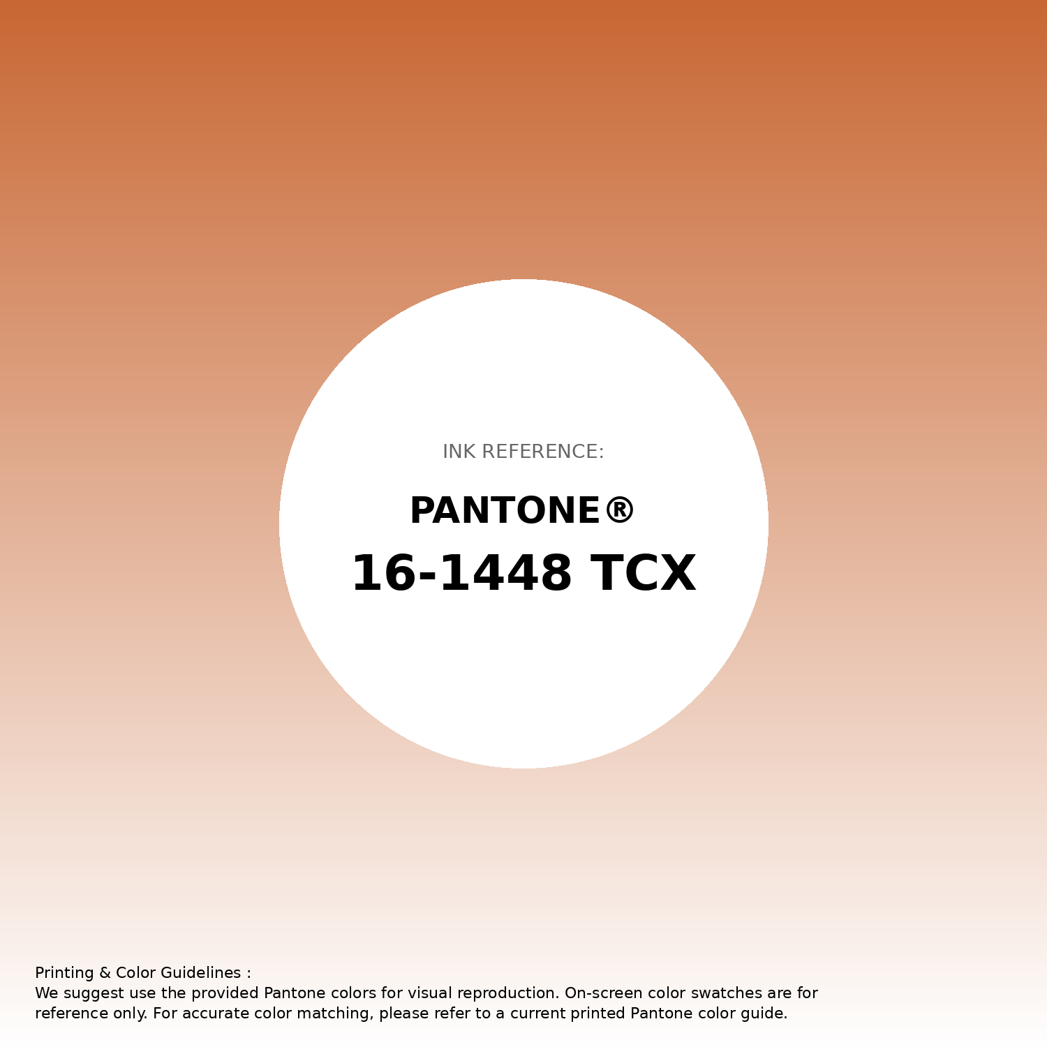 Hex Color #c86733 | Printing Match PANTONE 16-1448 TCX | Color