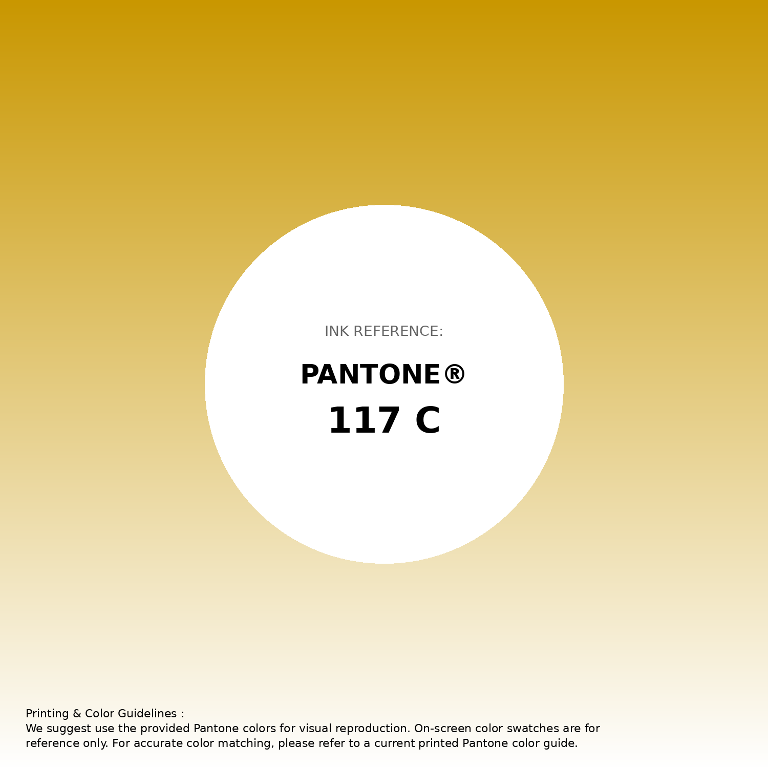 Hex Color #c99700 | Printing Match PANTONE 117 C | Color