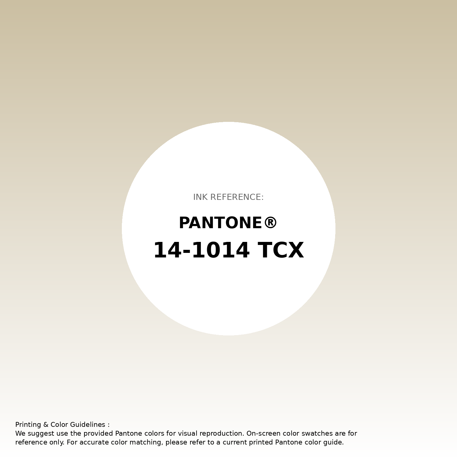 Stunning gradient artwork featuring Pantone 14-1014 Tcx Gravel Color | Hex color Code #cbbfa2. Beautiful color transitions perfect for modern designs and backgrounds. #gradient #colorart #design #cbbfa2