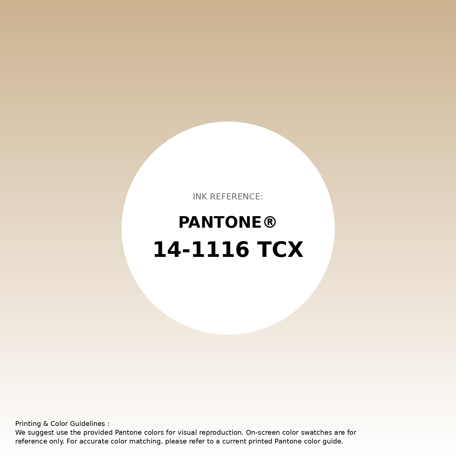 Stunning gradient artwork featuring Pantone 14-1116 Tcx Almond Buff Color | Hex color Code #ccb390. Beautiful color transitions perfect for modern designs and backgrounds. #gradient #colorart #design #ccb390