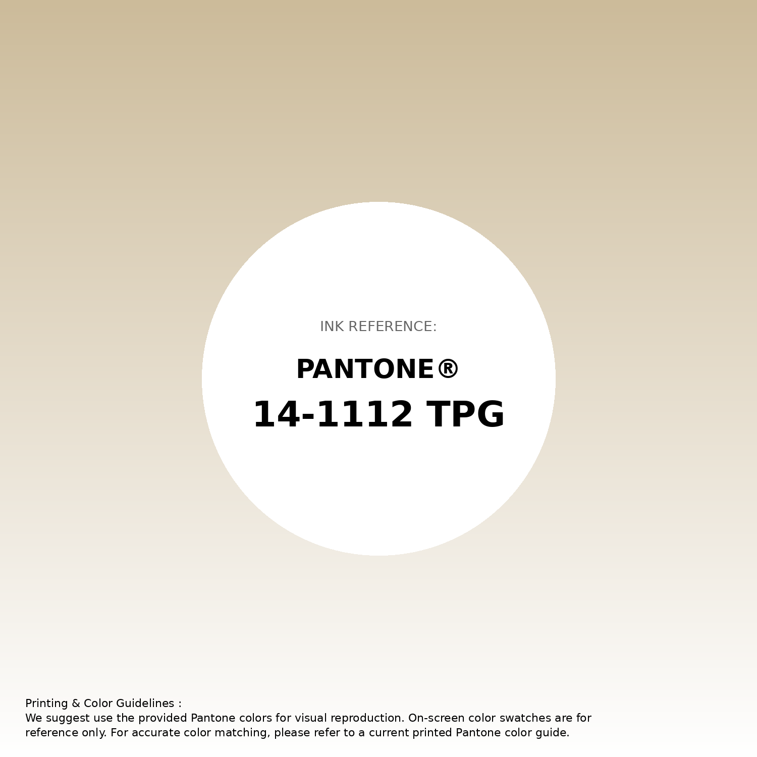 Stunning gradient artwork featuring Pantone 14-1112 Tpg Pebble Color | Hex color Code #ccbb9a. Beautiful color transitions perfect for modern designs and backgrounds. #gradient #colorart #design #ccbb9a