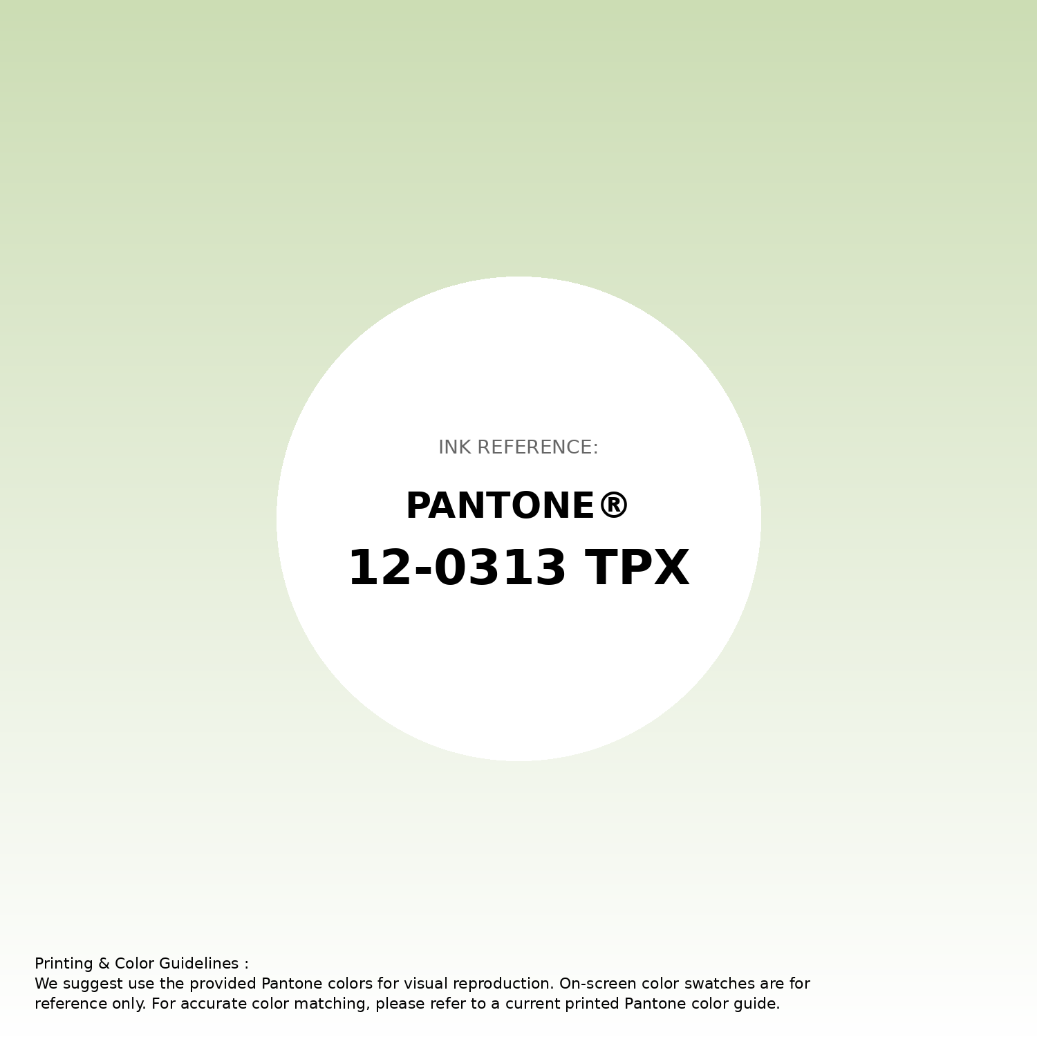 Hex Color #ccddb4 | Printing Match PANTONE 12-0313 TPX | Color