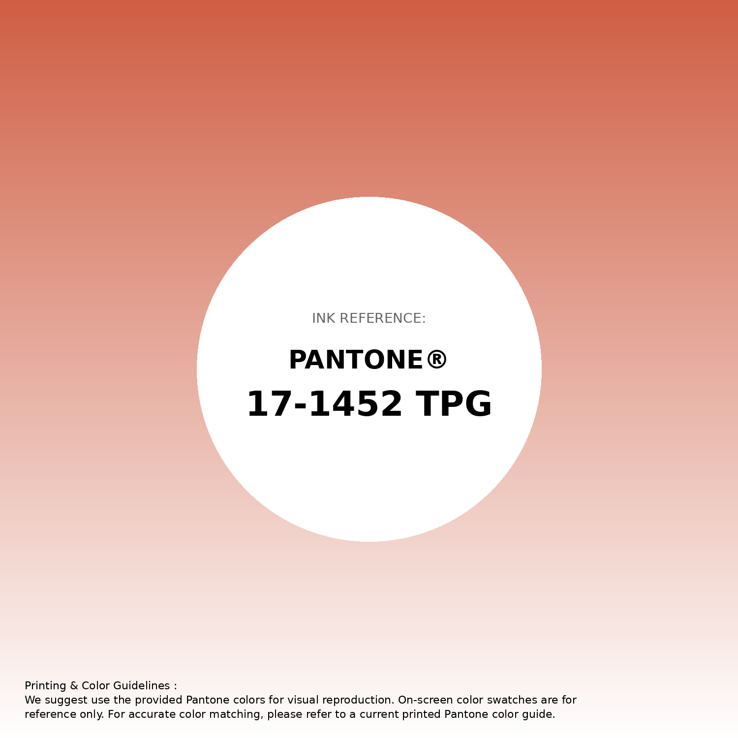 Stunning gradient artwork featuring Pantone 17-1452 Tpg Koi Color | Hex color Code #cf5e44. Beautiful color transitions perfect for modern designs and backgrounds. #gradient #colorart #design #cf5e44