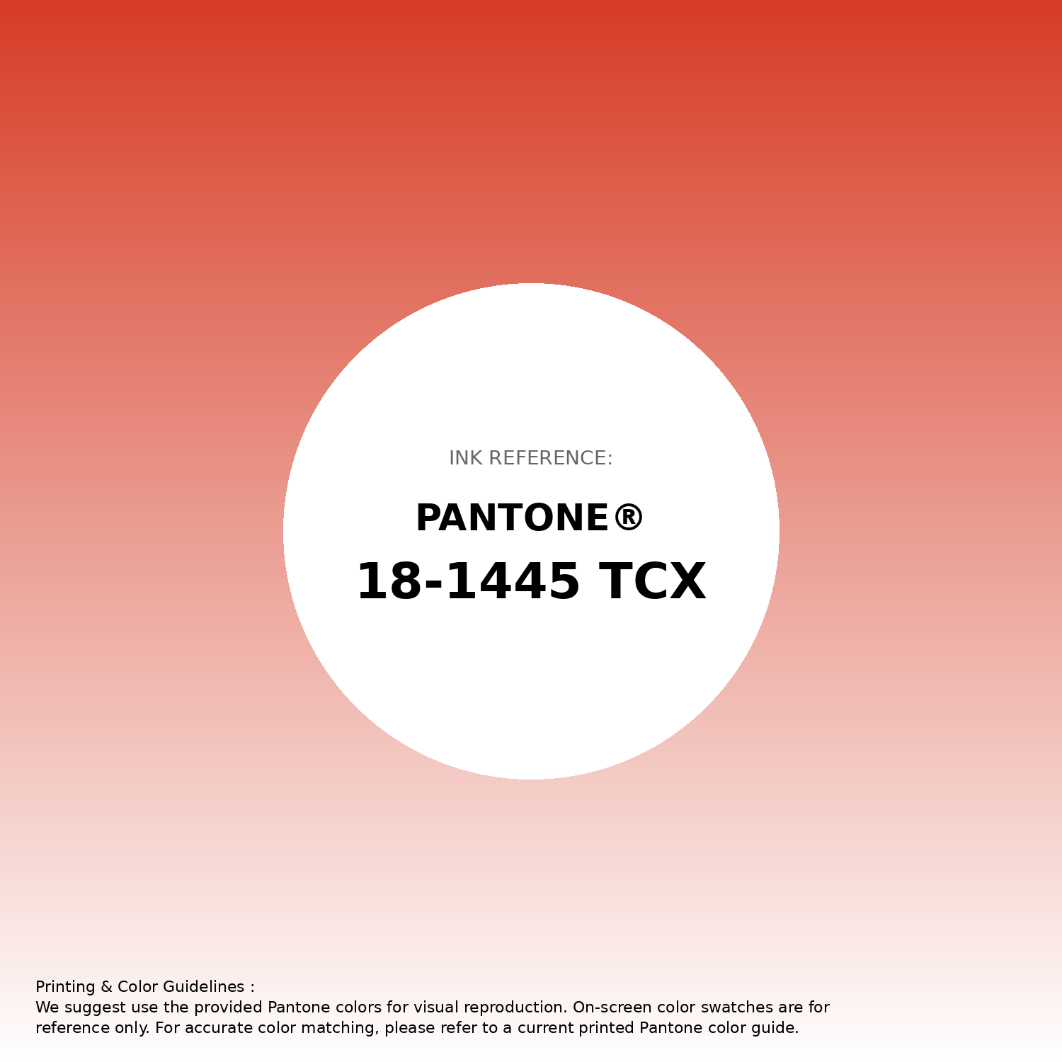 Stunning gradient artwork featuring Pantone 18-1445 Tcx Spicy Orange Color | Hex color Code #d73c26. Beautiful color transitions perfect for modern designs and backgrounds. #gradient #colorart #design #d73c26
