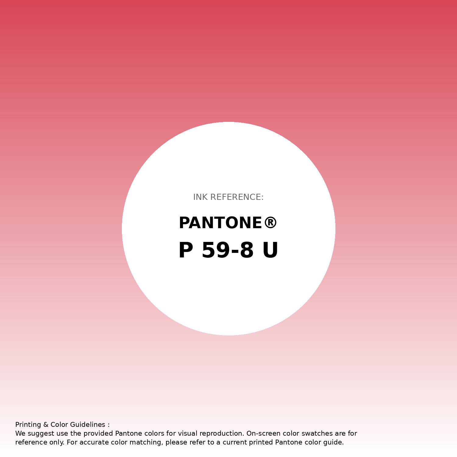 Stunning gradient artwork featuring Pantone P 59-8 U Color | Hex color Code #d94656. Beautiful color transitions perfect for modern designs and backgrounds. #gradient #colorart #design #d94656