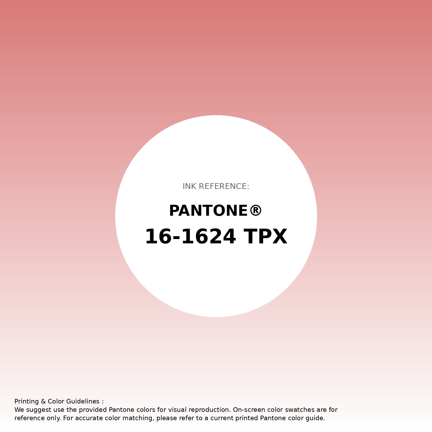 Stunning gradient artwork featuring Pantone 16-1624 Tpx Lantana Color | Hex color Code #d97a78. Beautiful color transitions perfect for modern designs and backgrounds. #gradient #colorart #design #d97a78