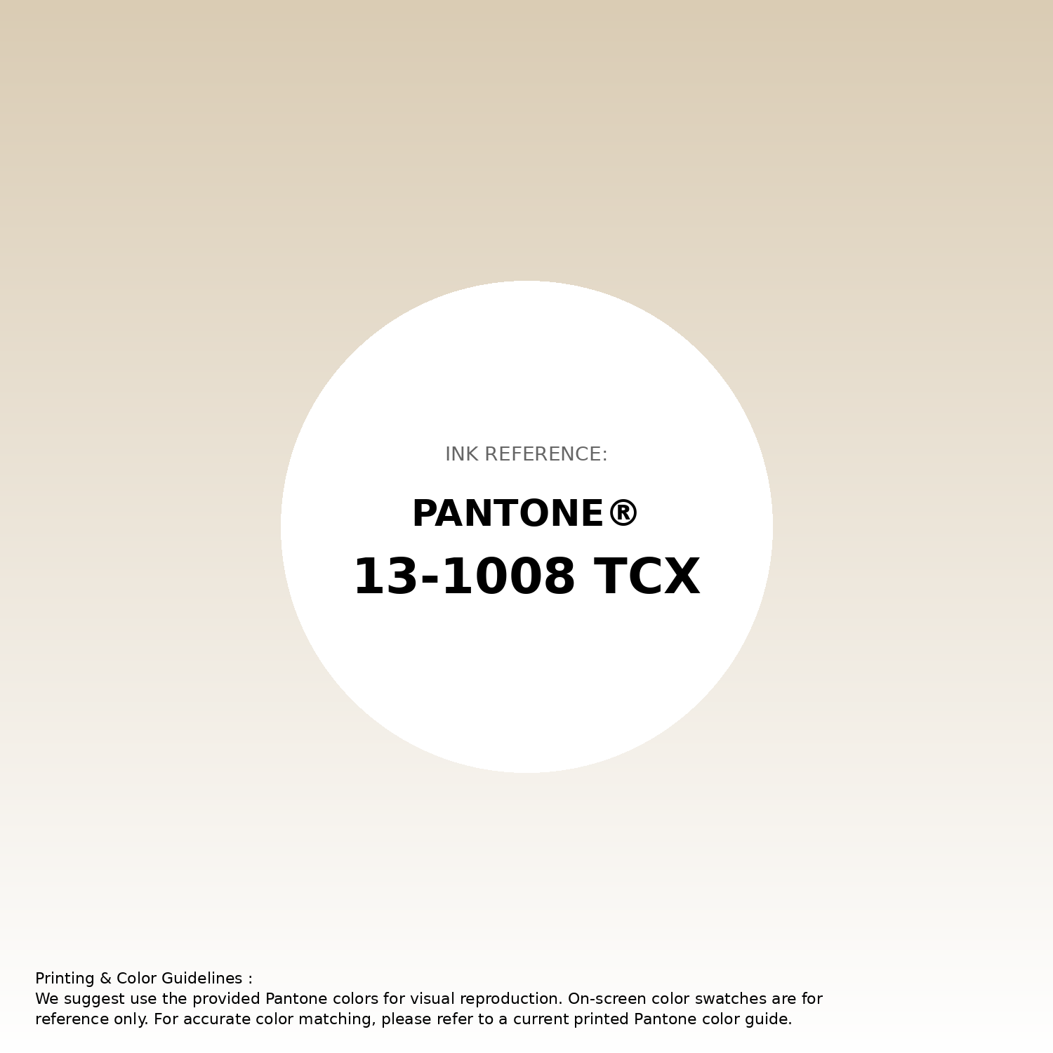 Bleached Sand | Printing Match PANTONE 13-1008 TCX | Color conversion ...