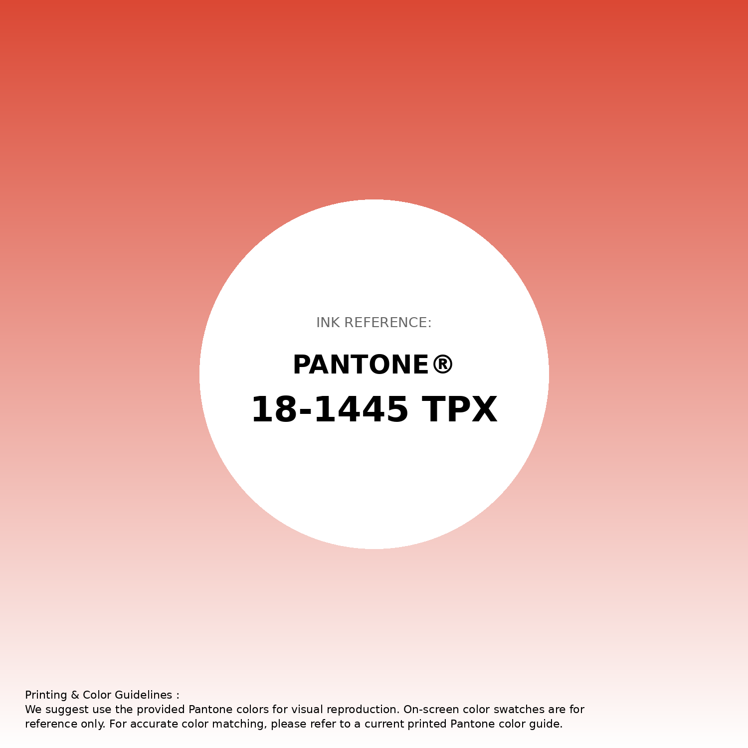 Hex Color #db4834 | Printing Match PANTONE 18-1445 TPX | Color