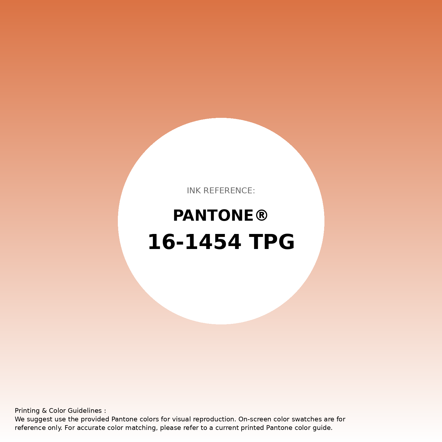 Stunning gradient artwork featuring Pantone 16-1454 Tpg Jaffa Orange Color | Hex color Code #db7344. Beautiful color transitions perfect for modern designs and backgrounds. #gradient #colorart #design #db7344