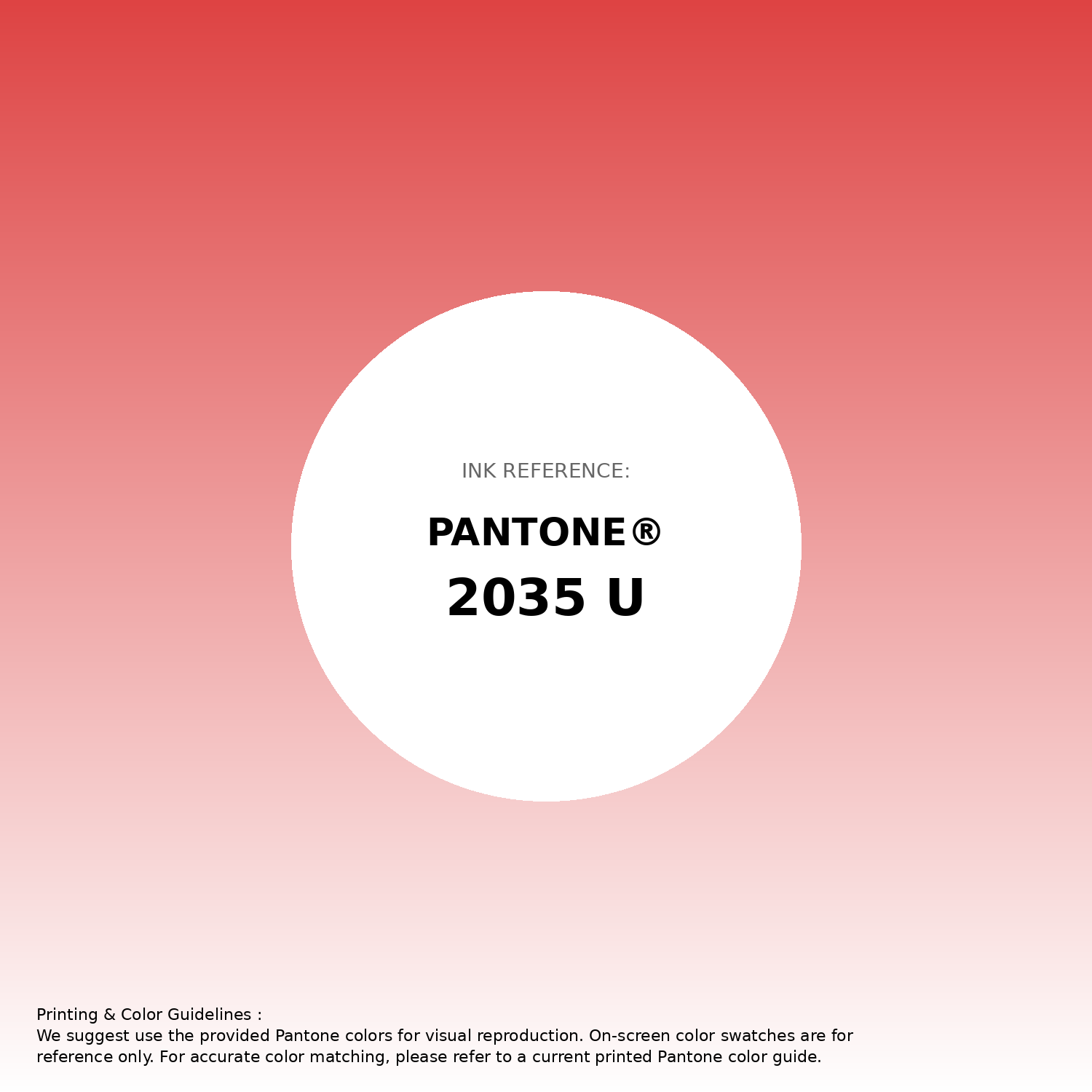 Hex Color #de4343 | Printing Match PANTONE 2035 U | Color