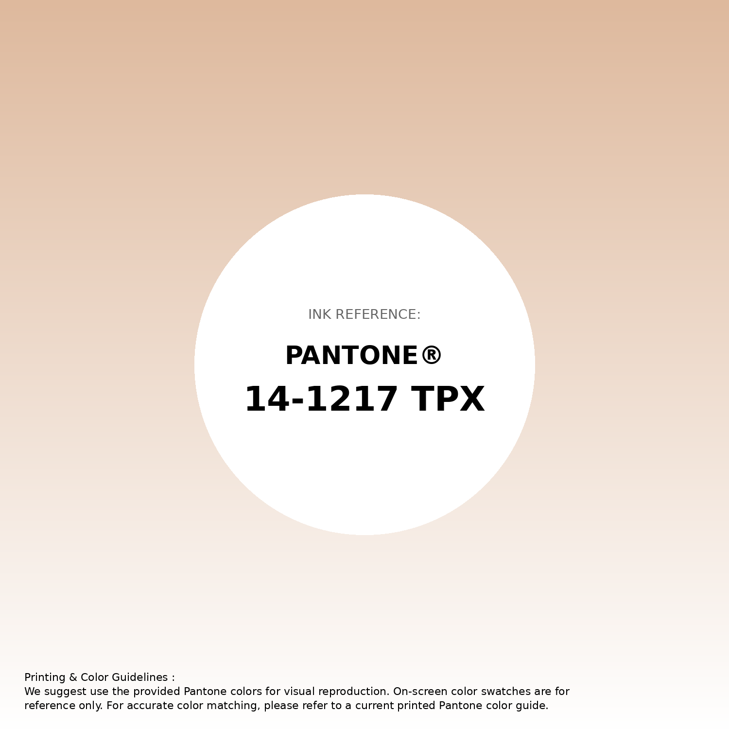 Stunning gradient artwork featuring Pantone 14-1217 Tpx Amberlight Color | Hex color Code #deb99d. Beautiful color transitions perfect for modern designs and backgrounds. #gradient #colorart #design #deb99d