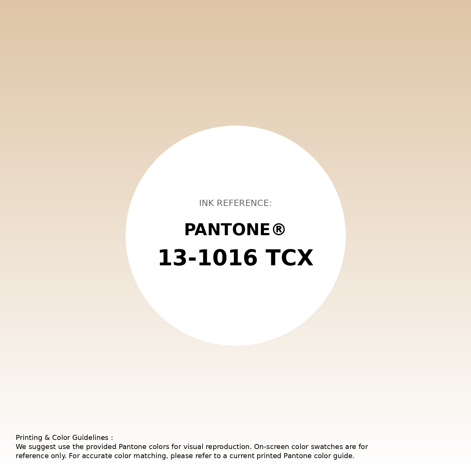 Stunning gradient artwork featuring Pantone 13-1016 Tcx Wheat Color | Hex color Code #dec5a5. Beautiful color transitions perfect for modern designs and backgrounds. #gradient #colorart #design #dec5a5