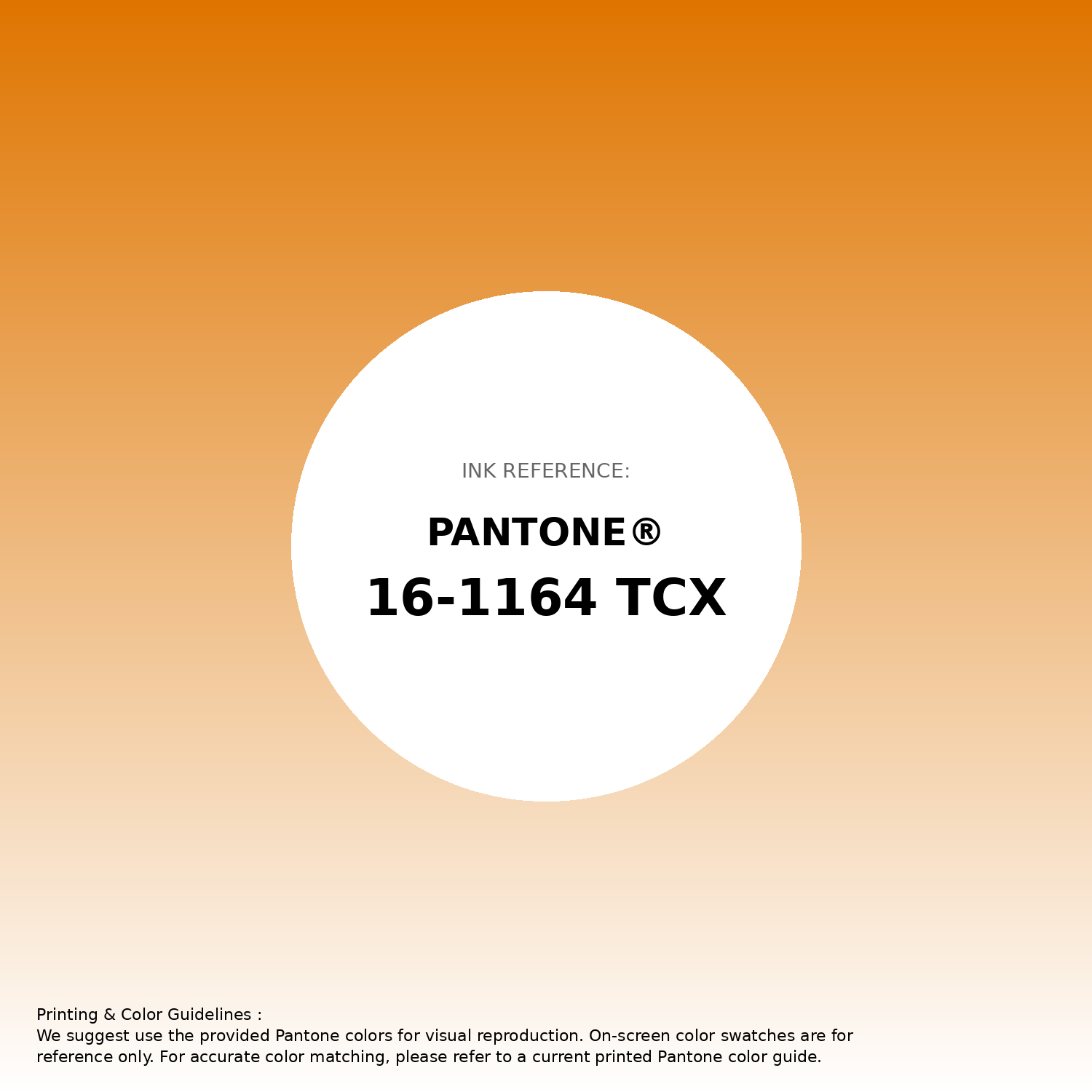 Stunning gradient artwork featuring Pantone 16-1164 Tcx Orange Pepper Color | Hex color Code #df7500. Beautiful color transitions perfect for modern designs and backgrounds. #gradient #colorart #design #df7500